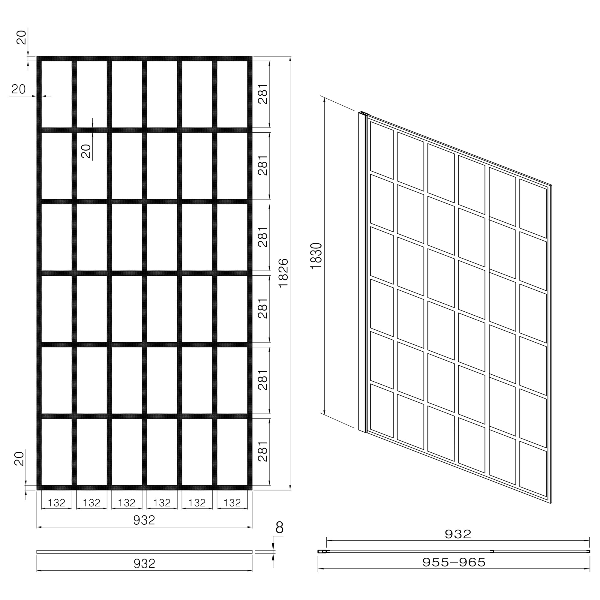 48 in. W x 76 in. H Semi-Frameless Shower Doors Double Sliding