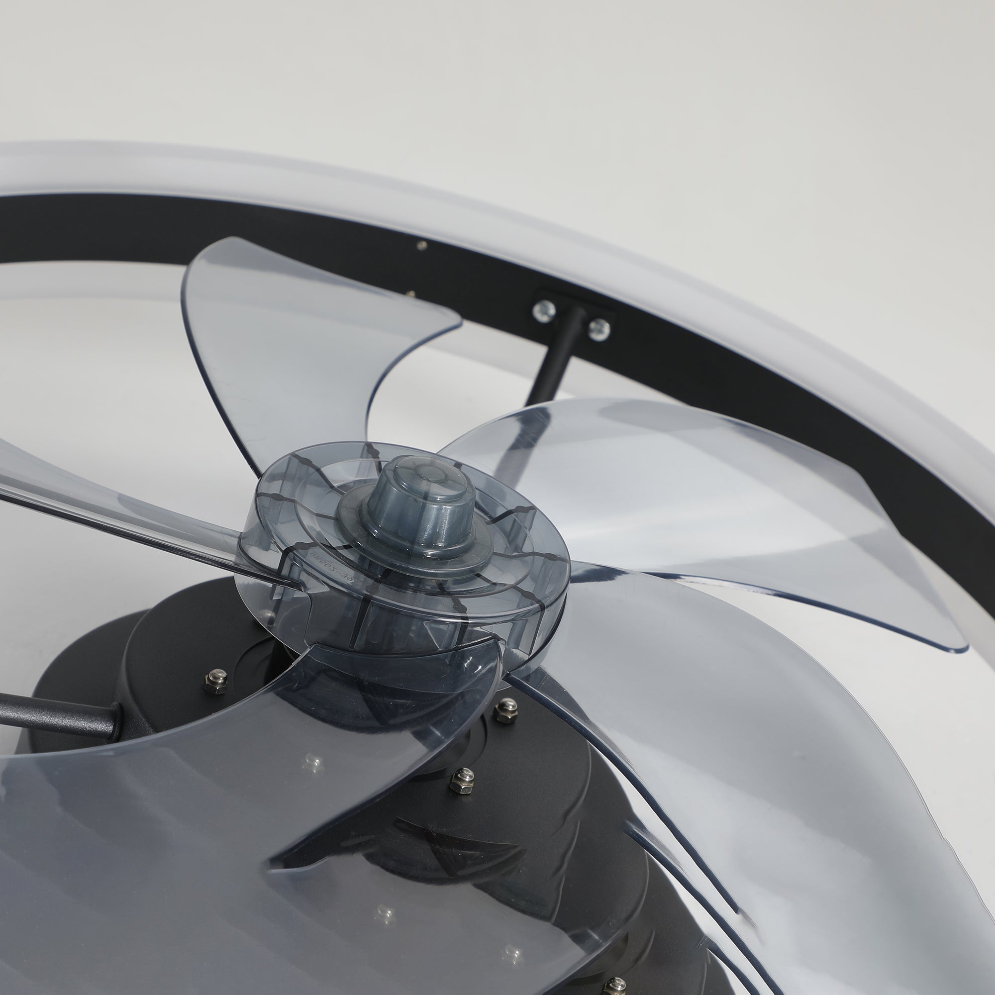 20 in W x 6 in H Ceiling Fan in Black with Lights Dimmable LED