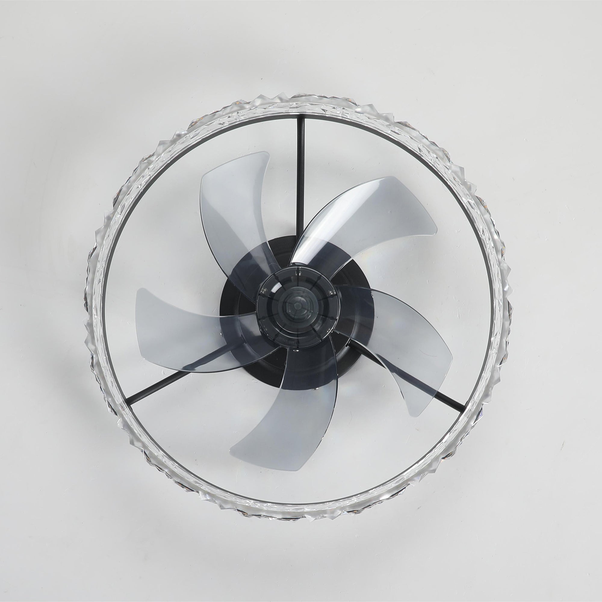 20 in W x 6 in H Ceiling Fan in Black with Lights Dimmable LED