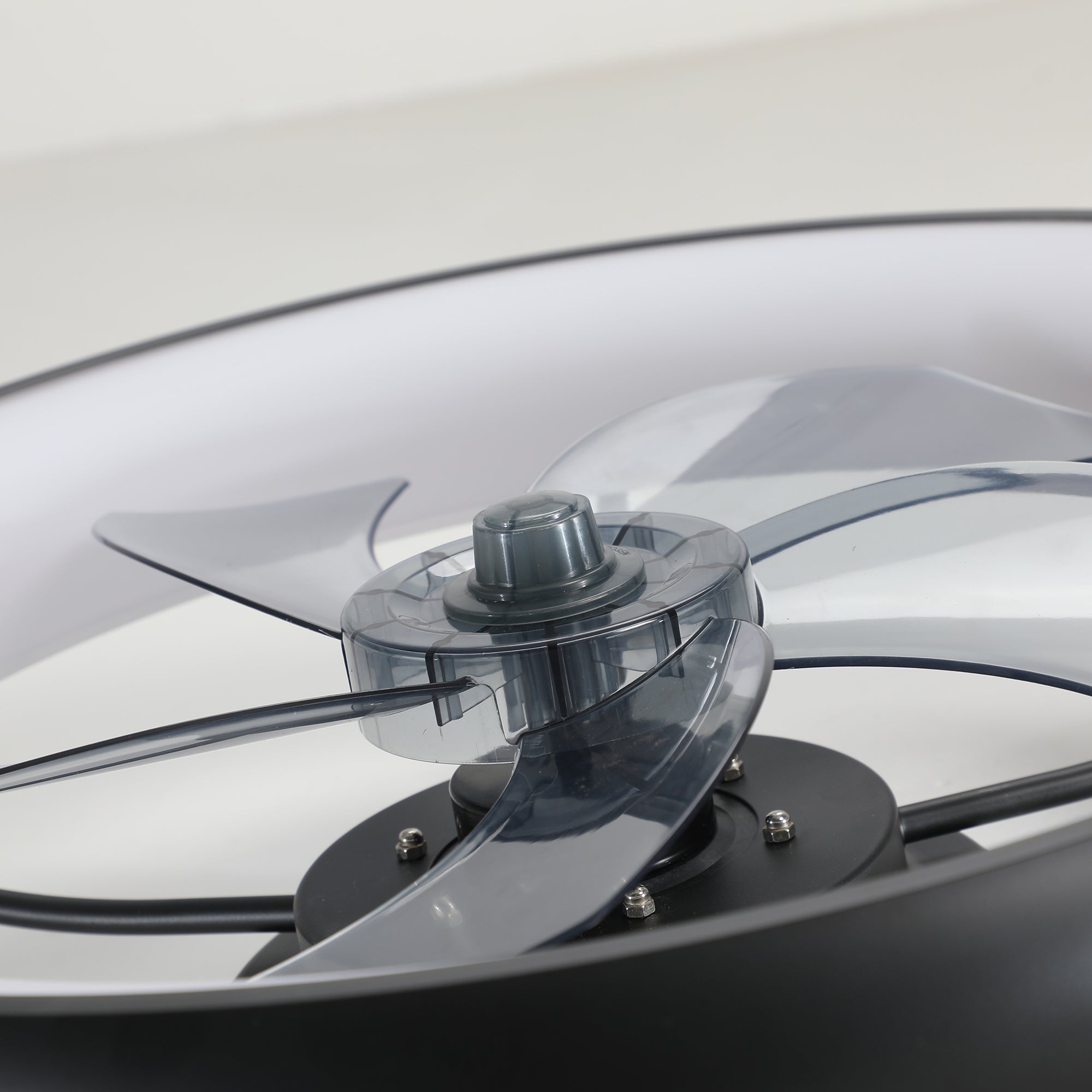 20 in W x 6 in H Ceiling Fan in Black and White with Lights Dimmable LED