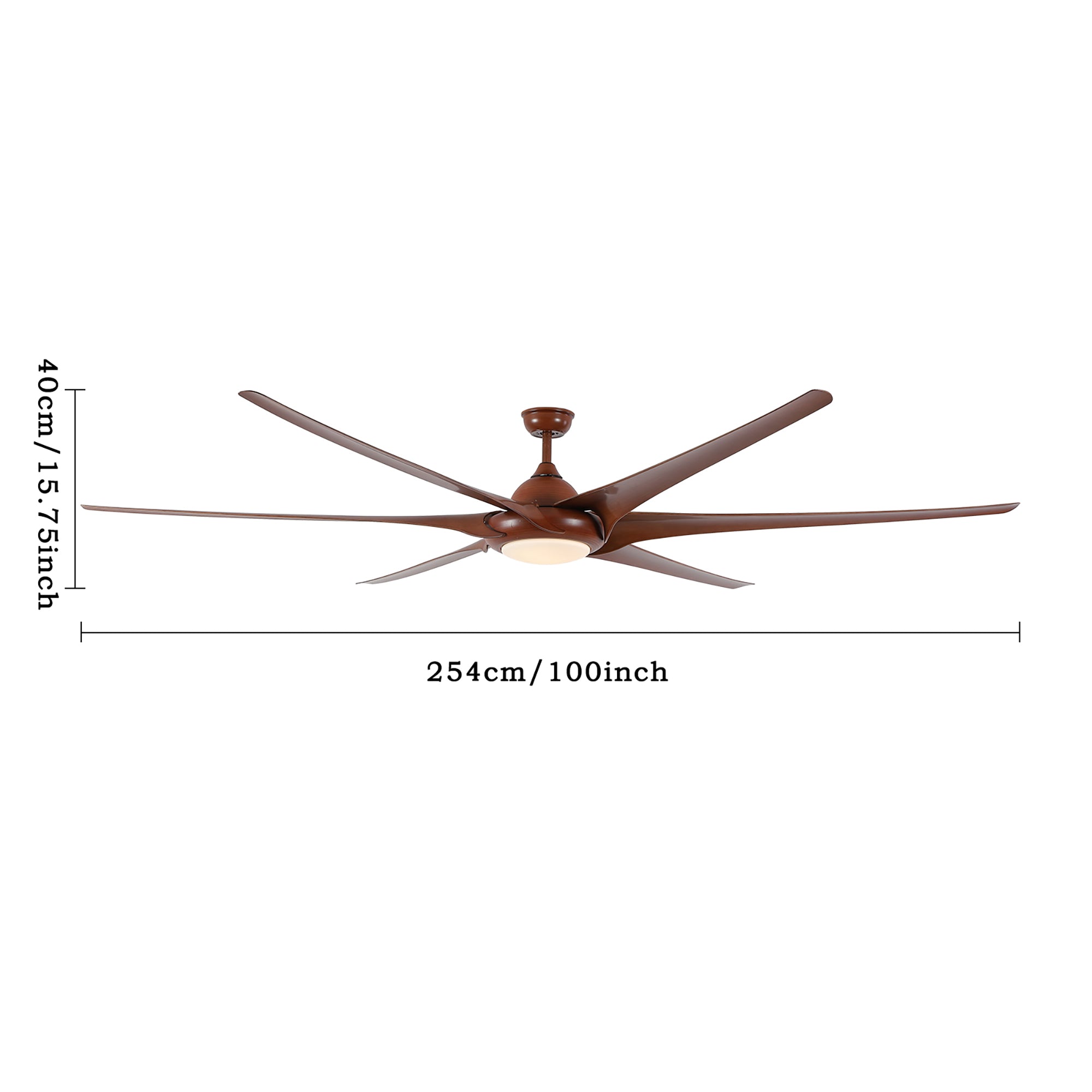 20 in W x 6 in H Ceiling Fan in Black and White with Lights Dimmable LED