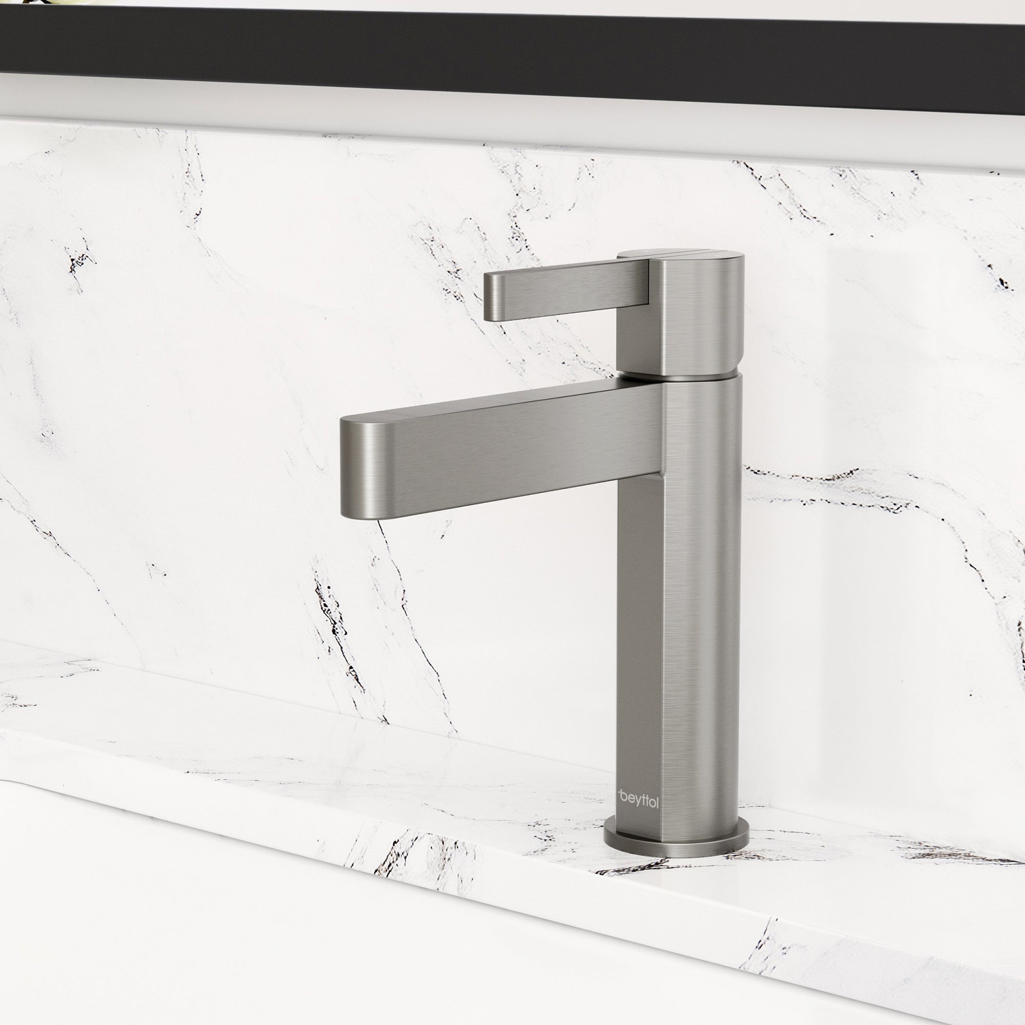 Single Handle Single Hole Brass Bathroom Faucet Set with Drainer