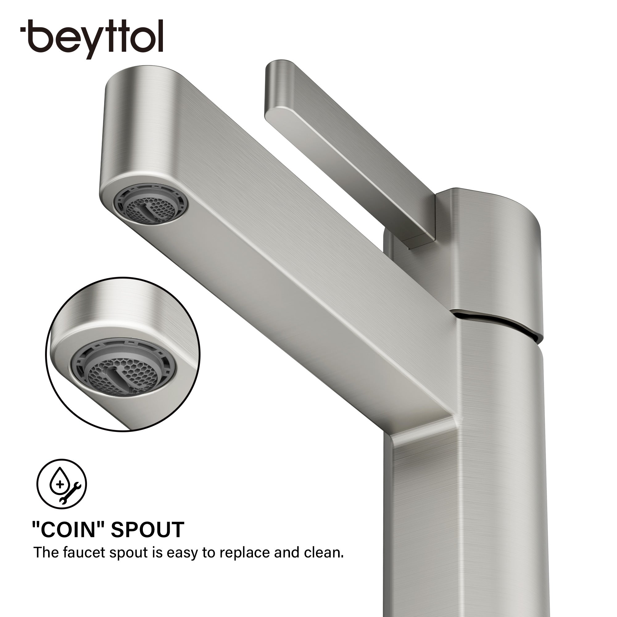 Single Handle Single Hole Brass Bathroom Faucet Set with Drainer