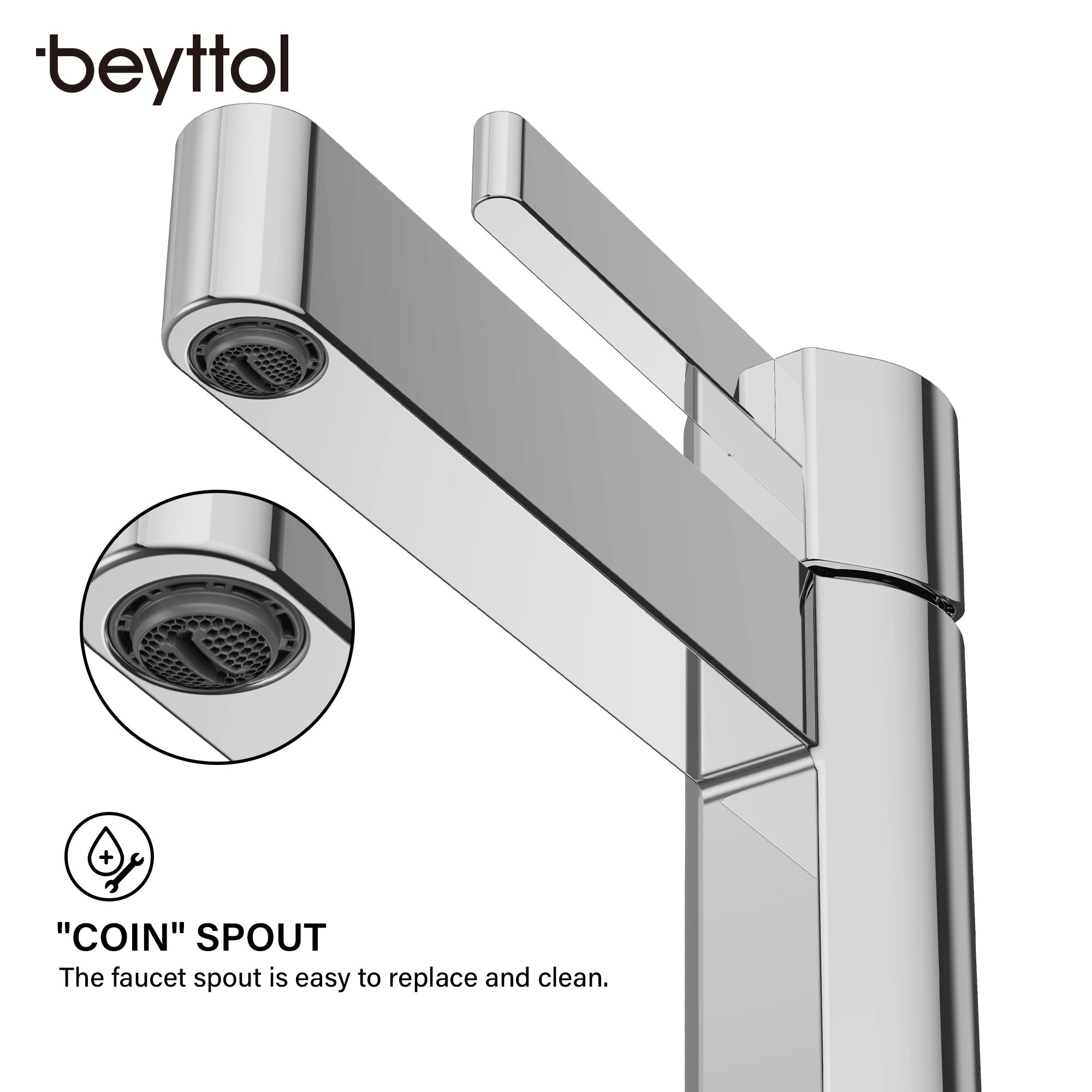 Single Handle Single Hole Brass Bathroom Faucet Set with Drainer