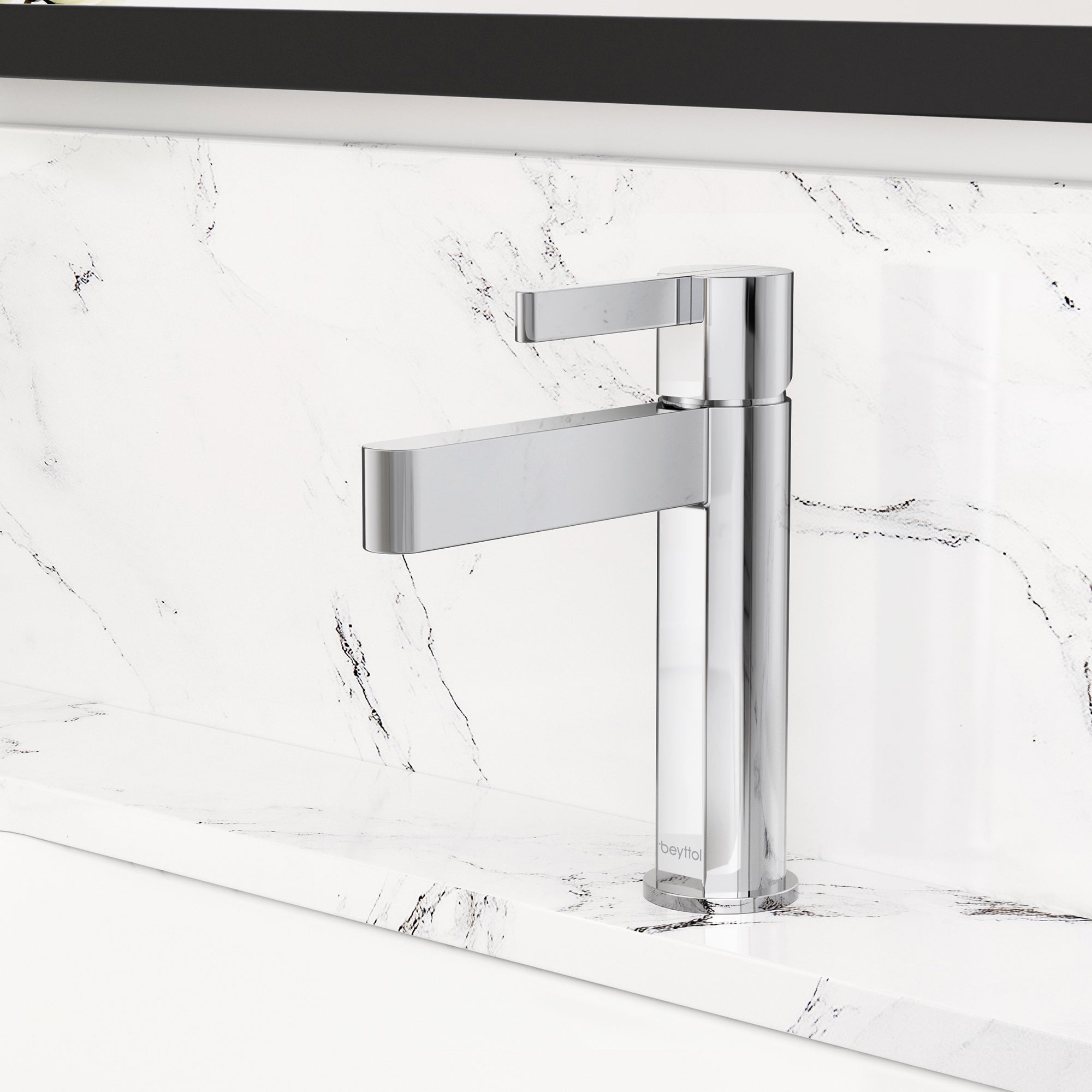 Single Handle Single Hole Brass Bathroom Faucet Set with Drainer