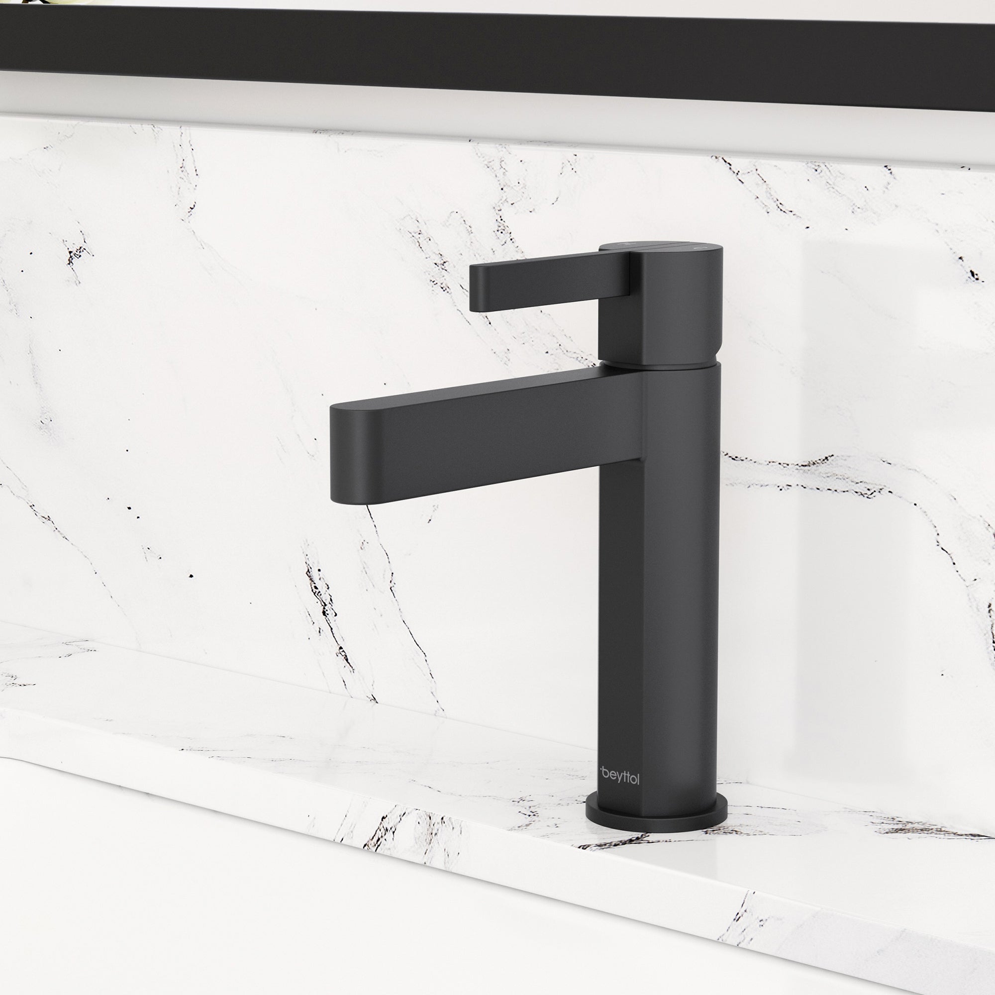 Single Handle Single Hole Brass Bathroom Faucet Set with Drainer