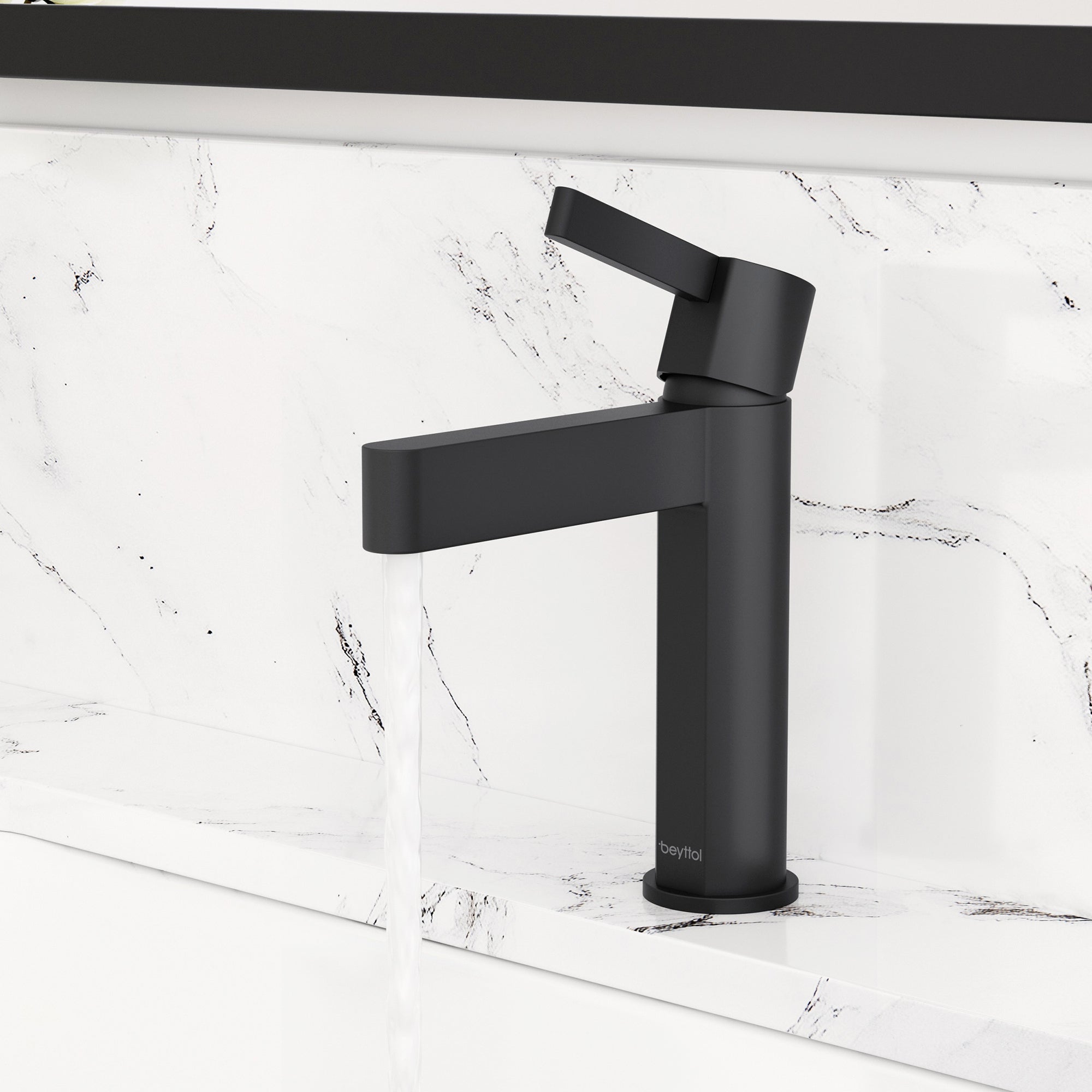 Single Handle Single Hole Brass Bathroom Faucet Set with Drainer