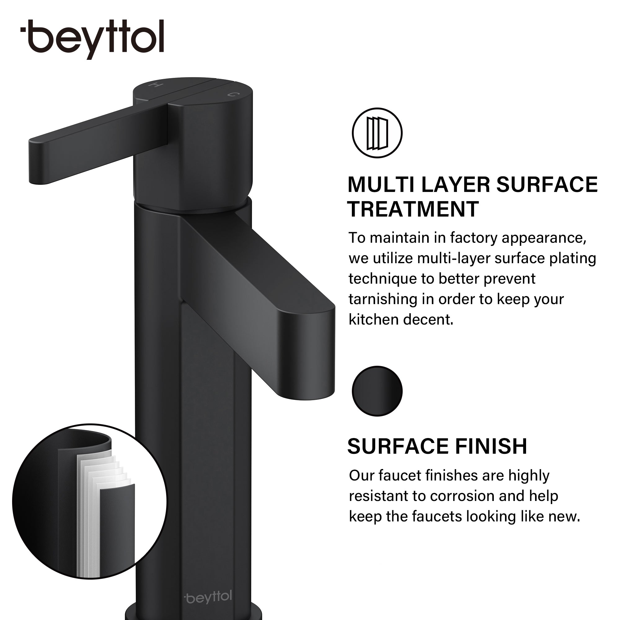 Single Handle Single Hole Brass Bathroom Faucet Set with Drainer