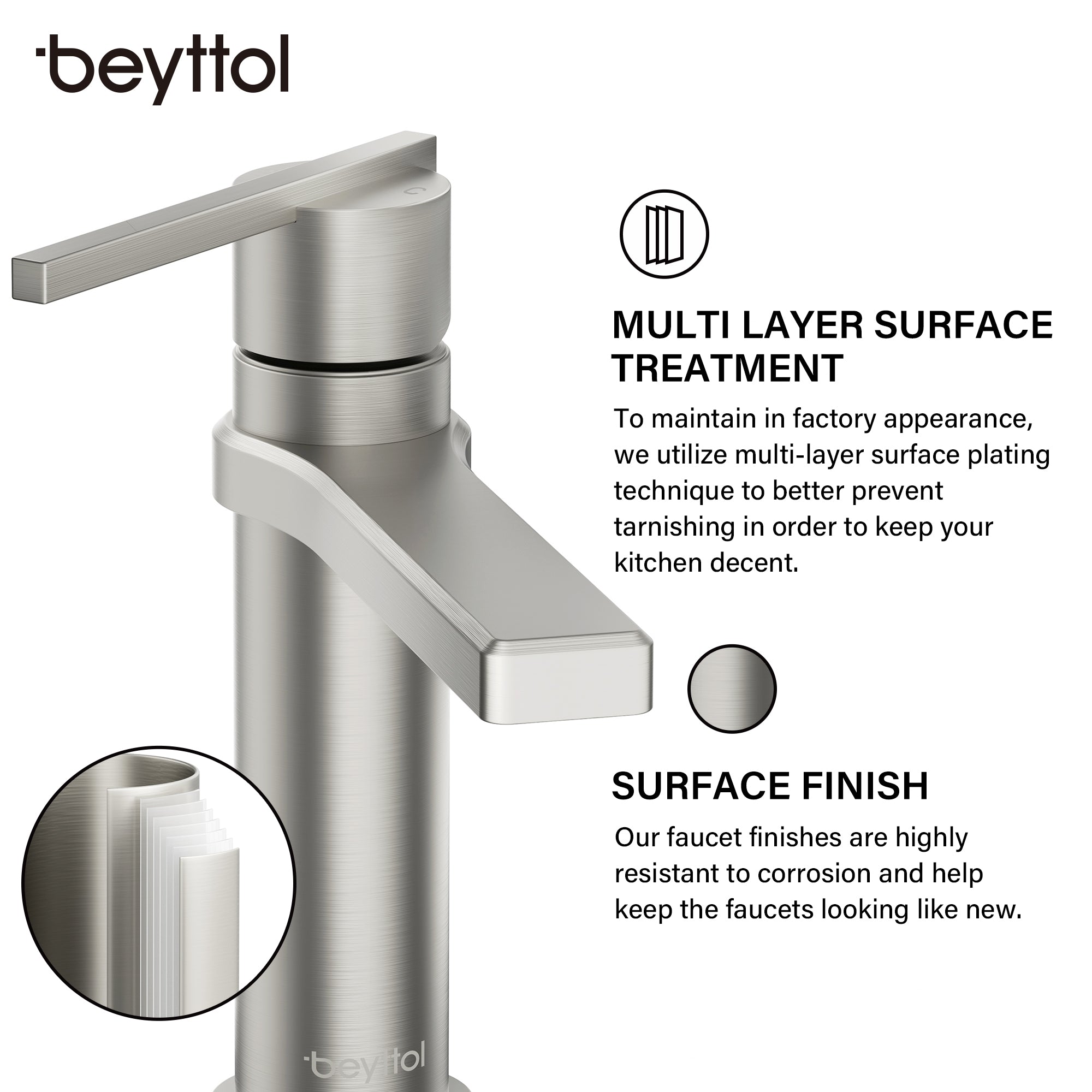 Single Handle Single Hole Brass Bathroom Faucet Set with Drainer