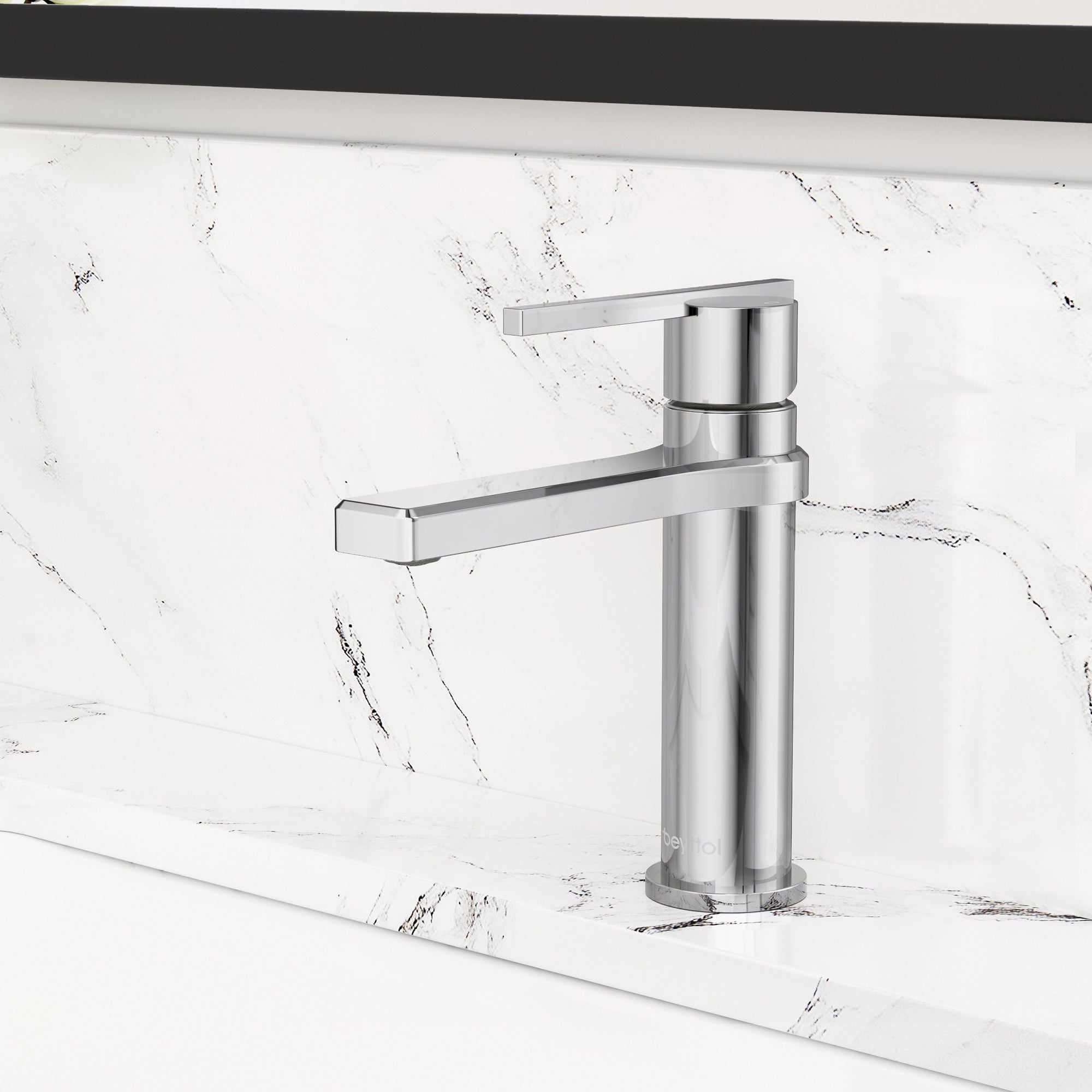 Single Handle Single Hole Brass Bathroom Faucet Set with Drainer