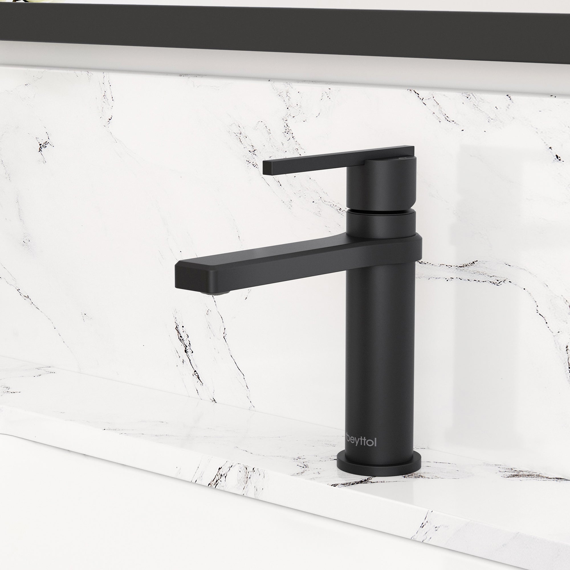 Single Handle Single Hole Brass Bathroom Faucet Set with Drainer