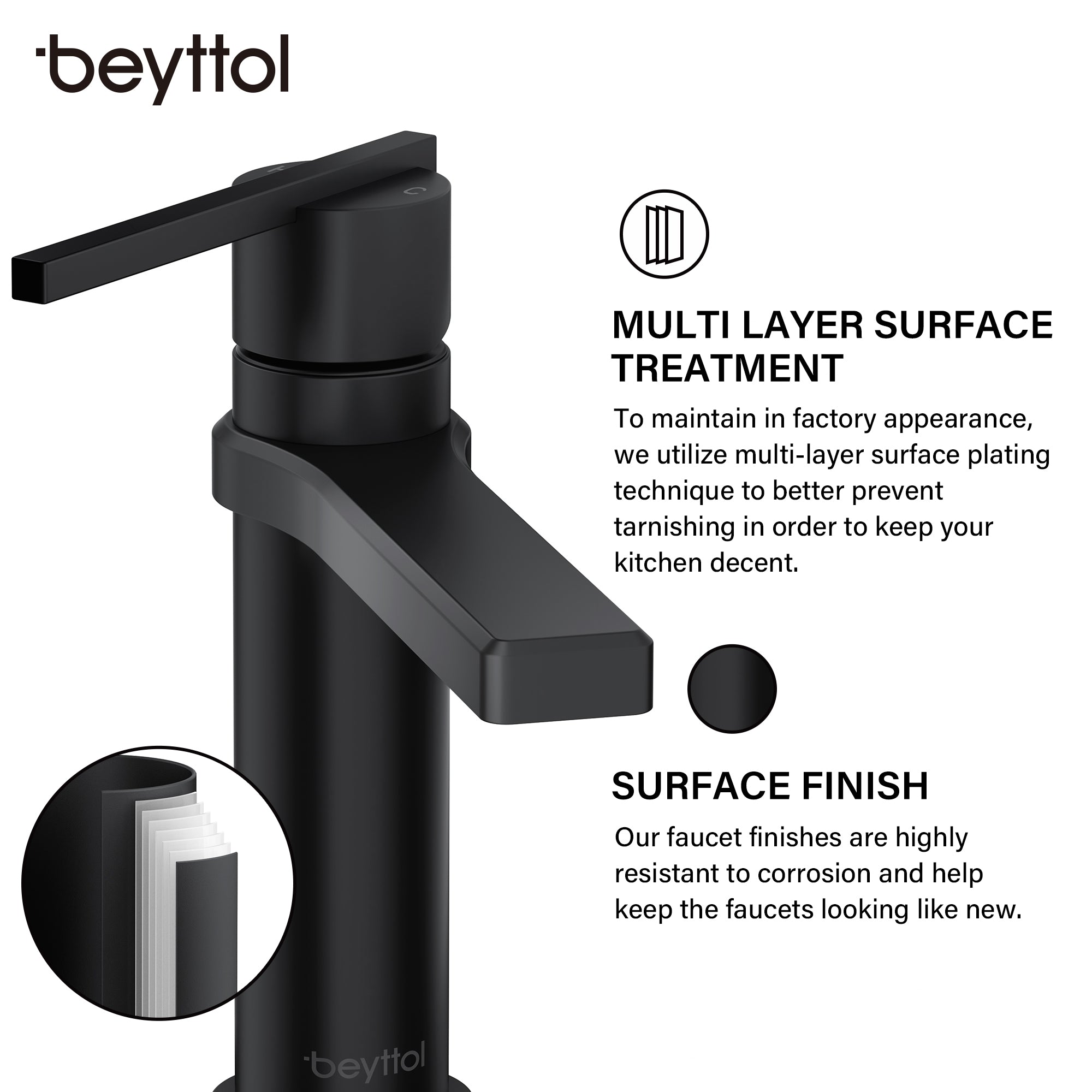 Single Handle Single Hole Brass Bathroom Faucet Set with Drainer