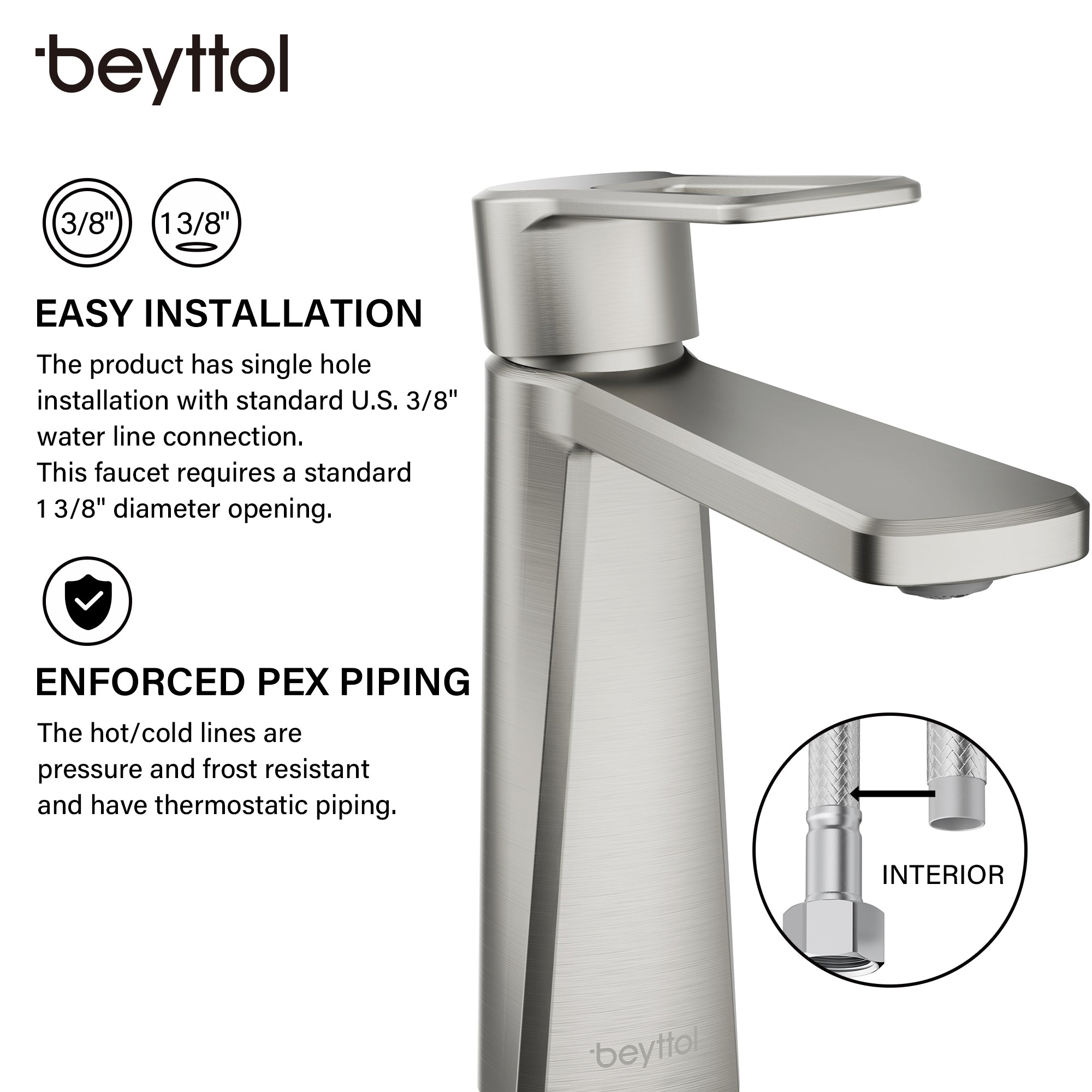 Single Handle Single Hole Brass Bathroom Faucet Set with Drainer11