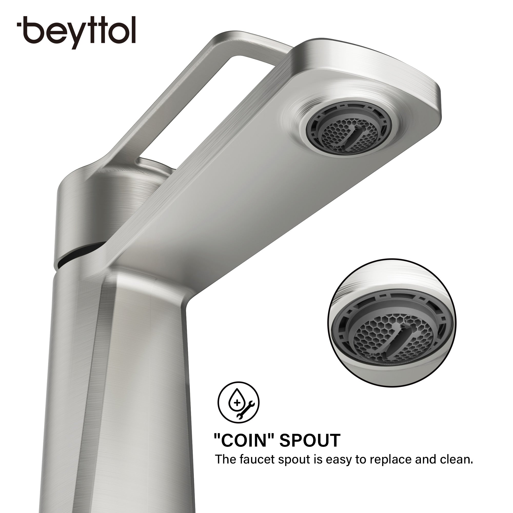 Single Handle Brass Bathroom Faucet with Supply line