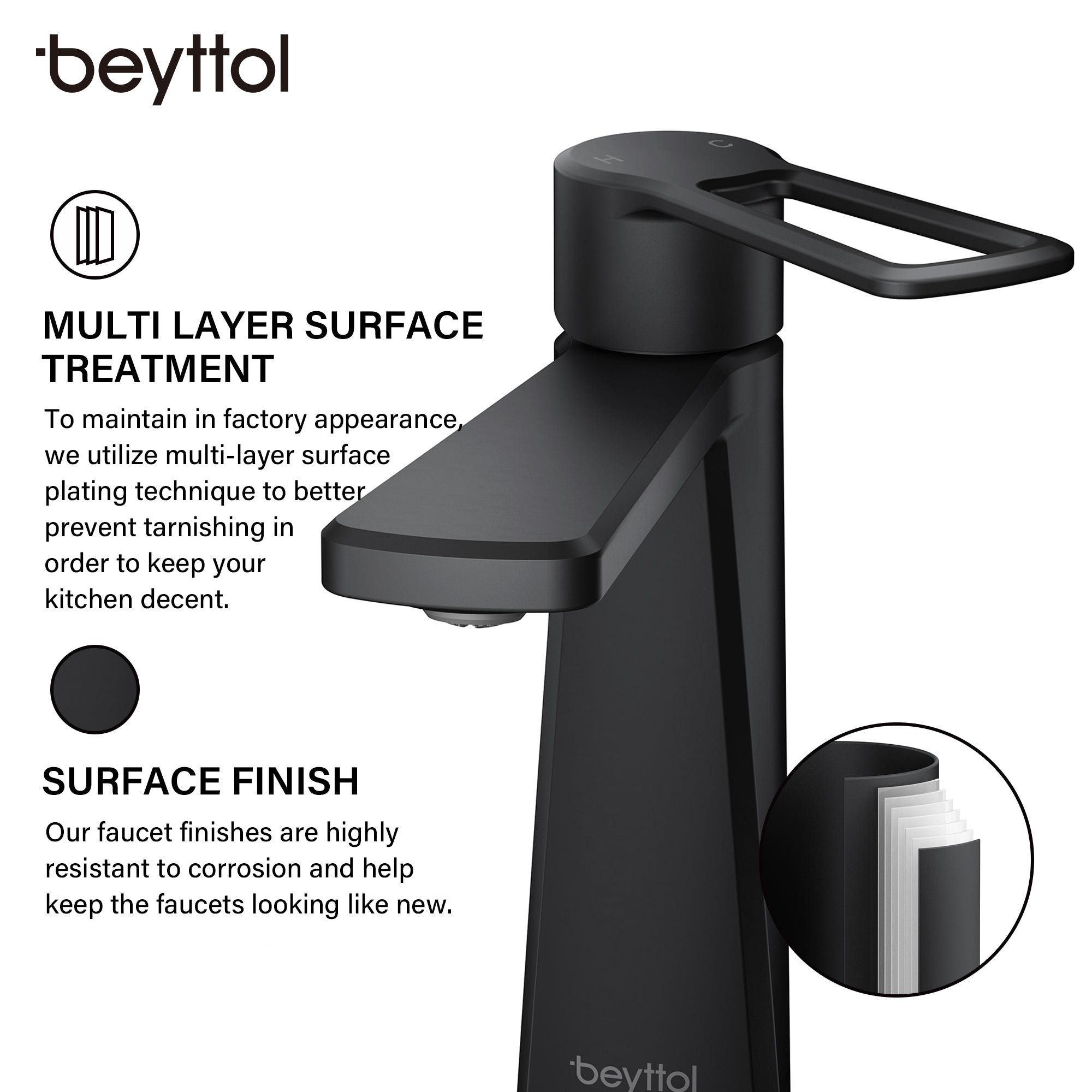 Single Handle Brass Bathroom Faucet with Supply line