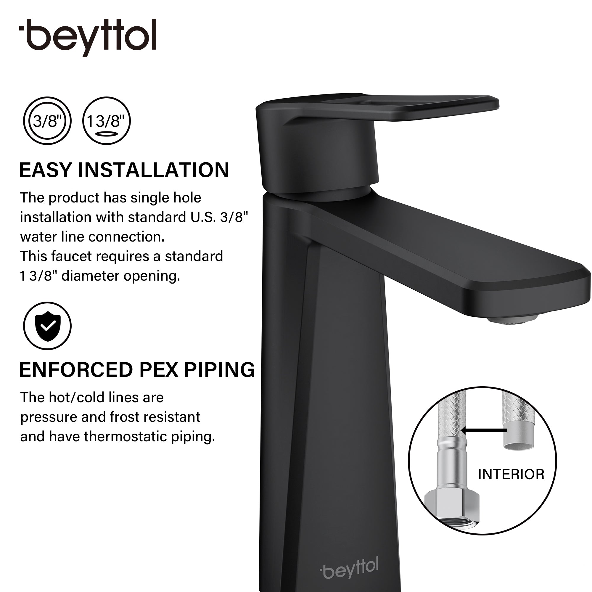 Single Handle Single Hole Brass Bathroom Faucet Set with Drainer11