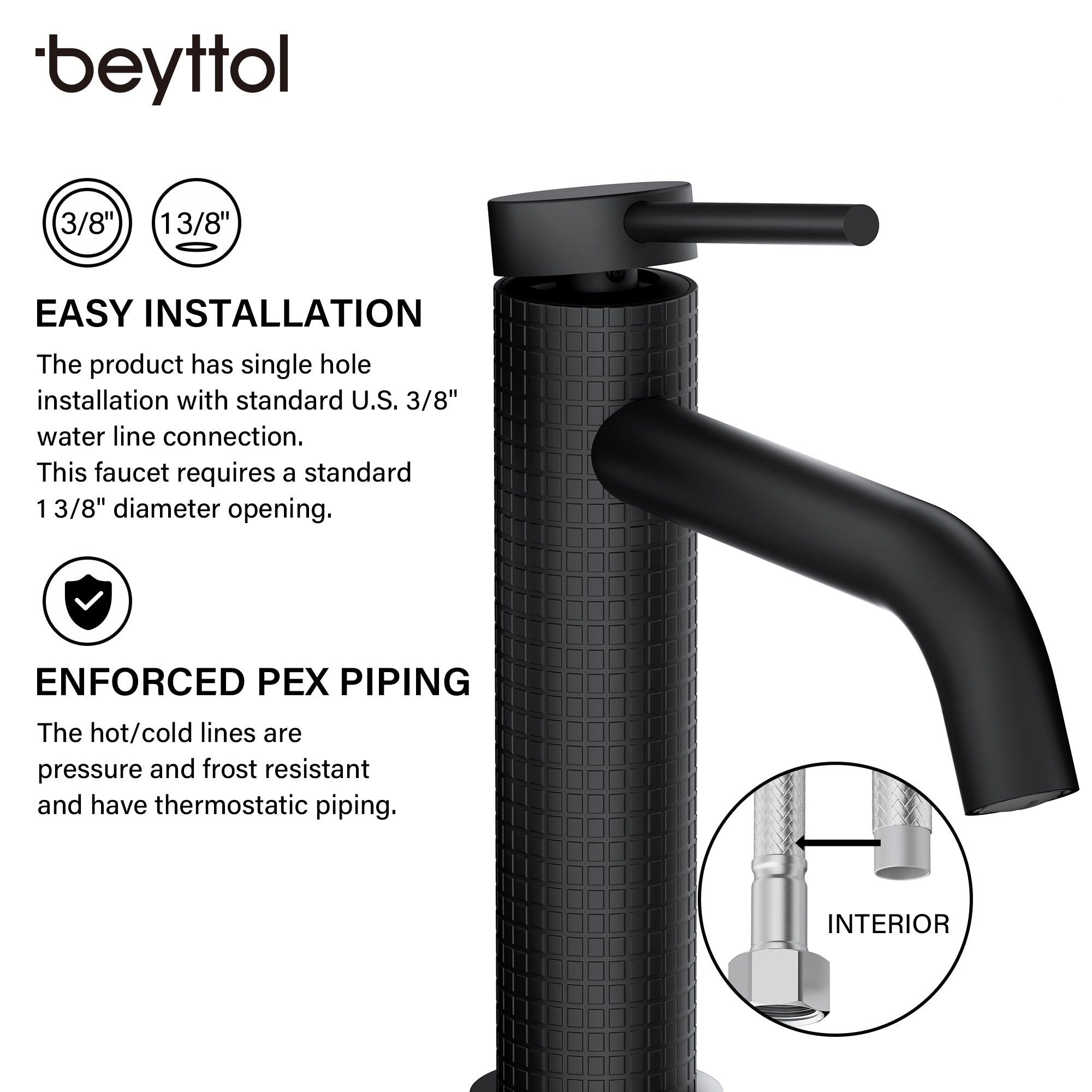 Single Handle Single Hole Brass Bathroom Faucet Set with Drainer11