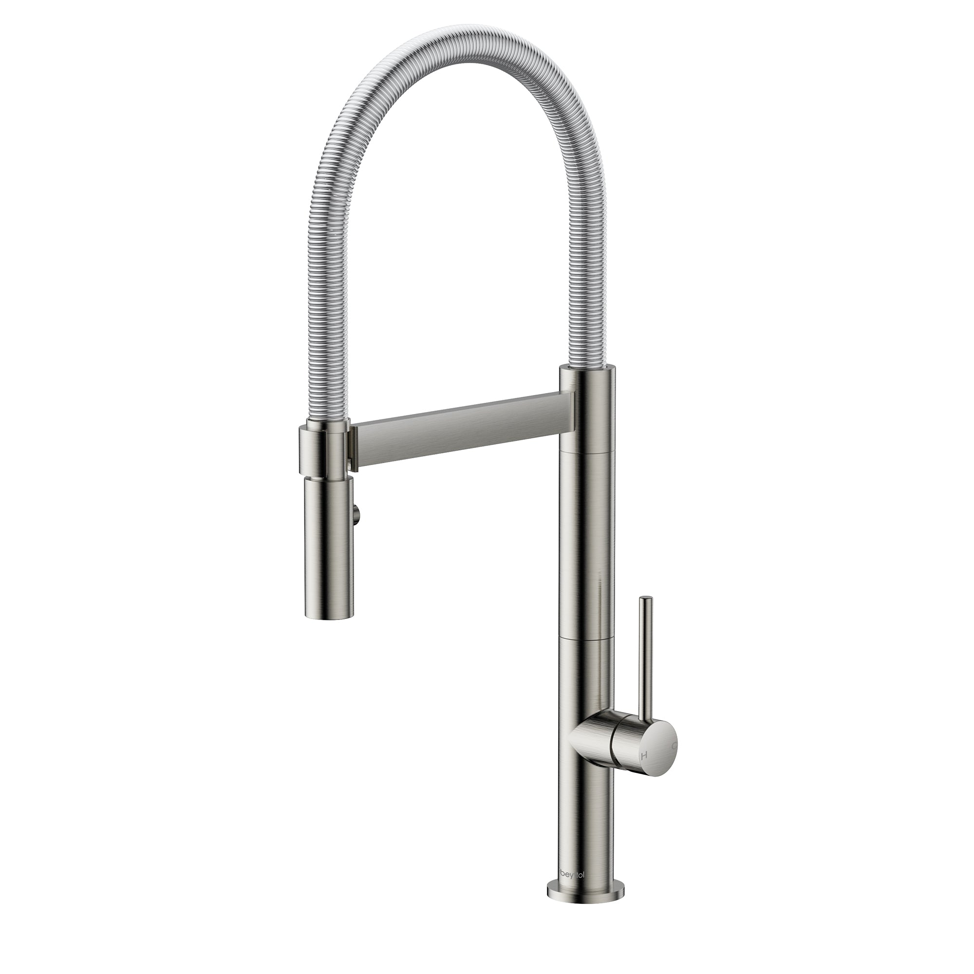 Single Handle Deck Mounted High Arc Pull Down Brass Kitchen Faucet