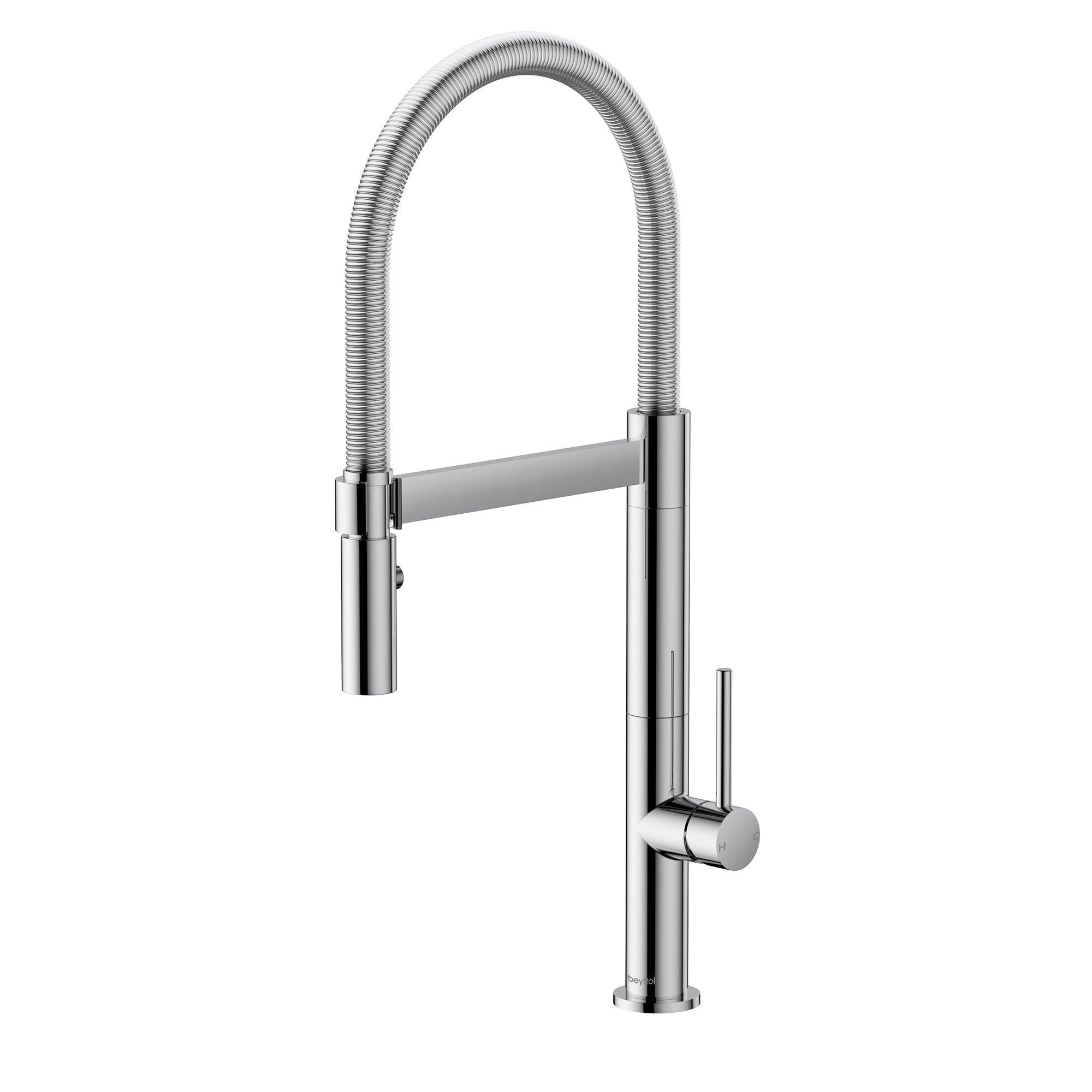 Single Handle Deck Mounted High Arc Pull Down Brass Kitchen Faucet