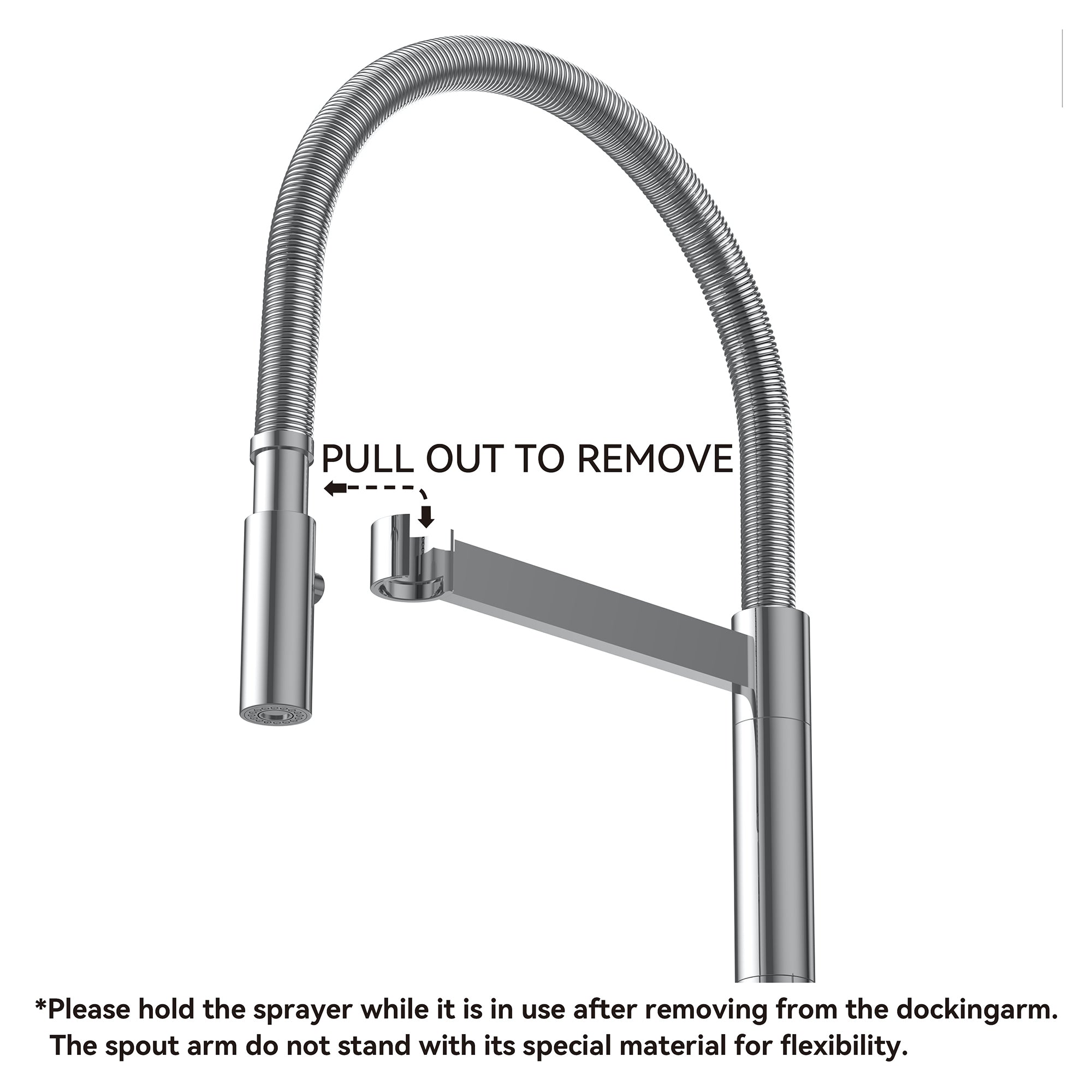 Single Handle Deck Mounted High Arc Pull Down Brass Kitchen Faucet