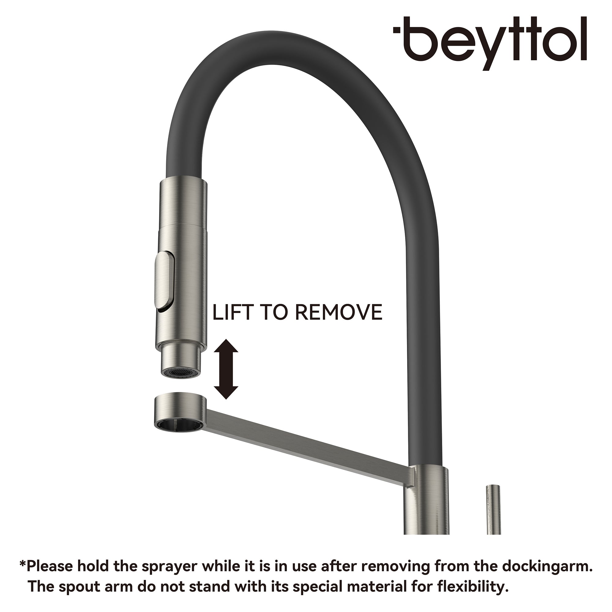 Single Handle Deck Mounted High Arc Pull Down Brass Kitchen Faucet