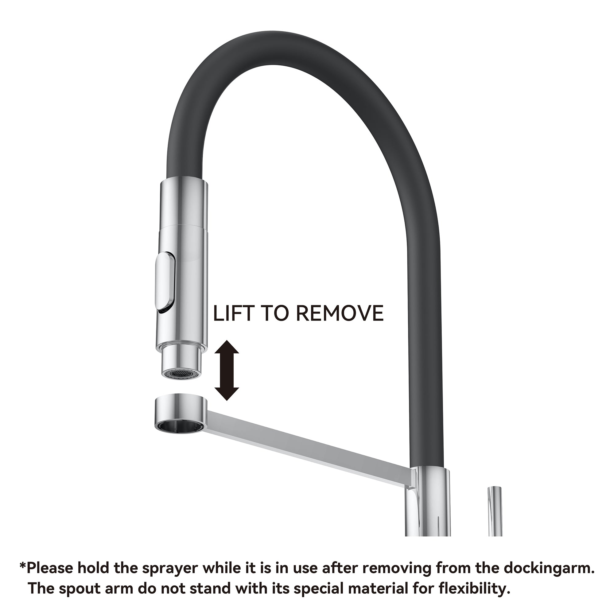 Single Handle Deck Mounted High Arc Pull Down Brass Kitchen Faucet