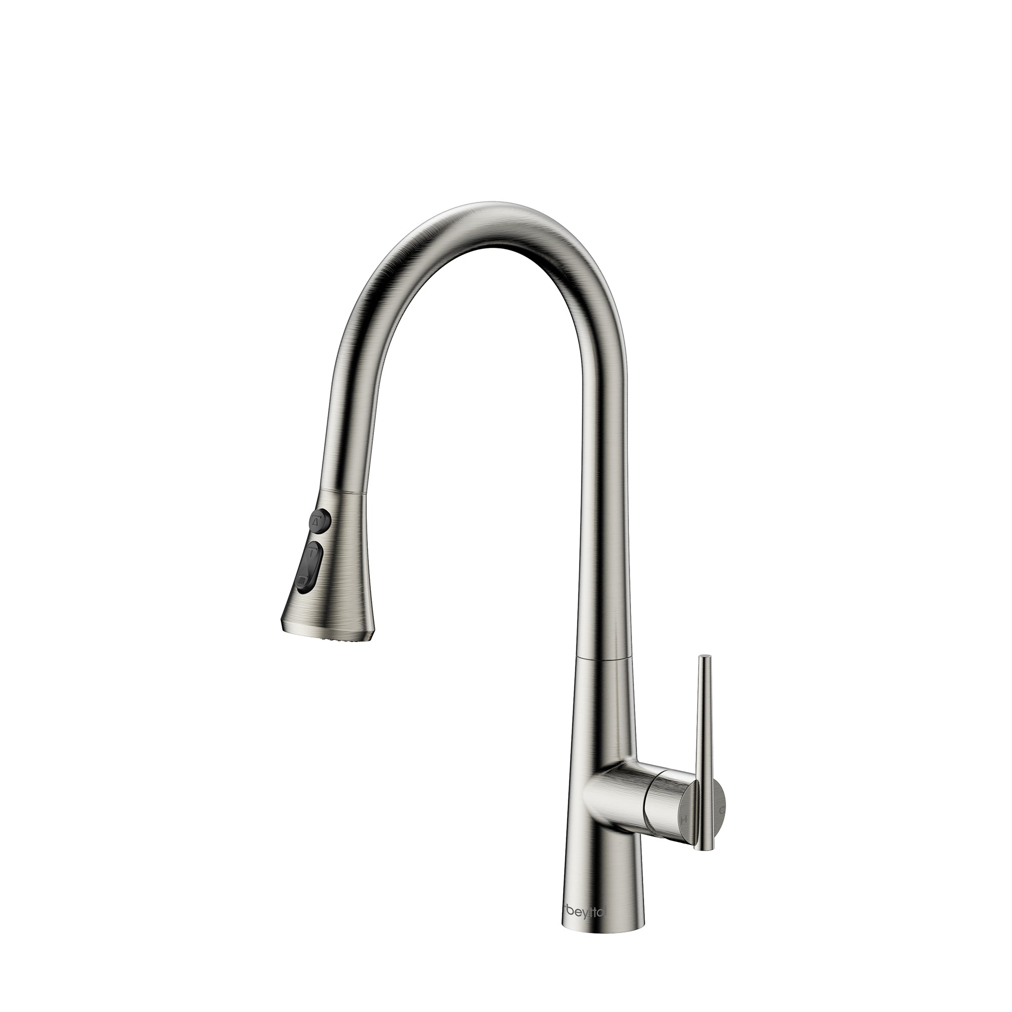 Single Handle Deck Mounted High Arc Pull Down Brass Kitchen Faucet