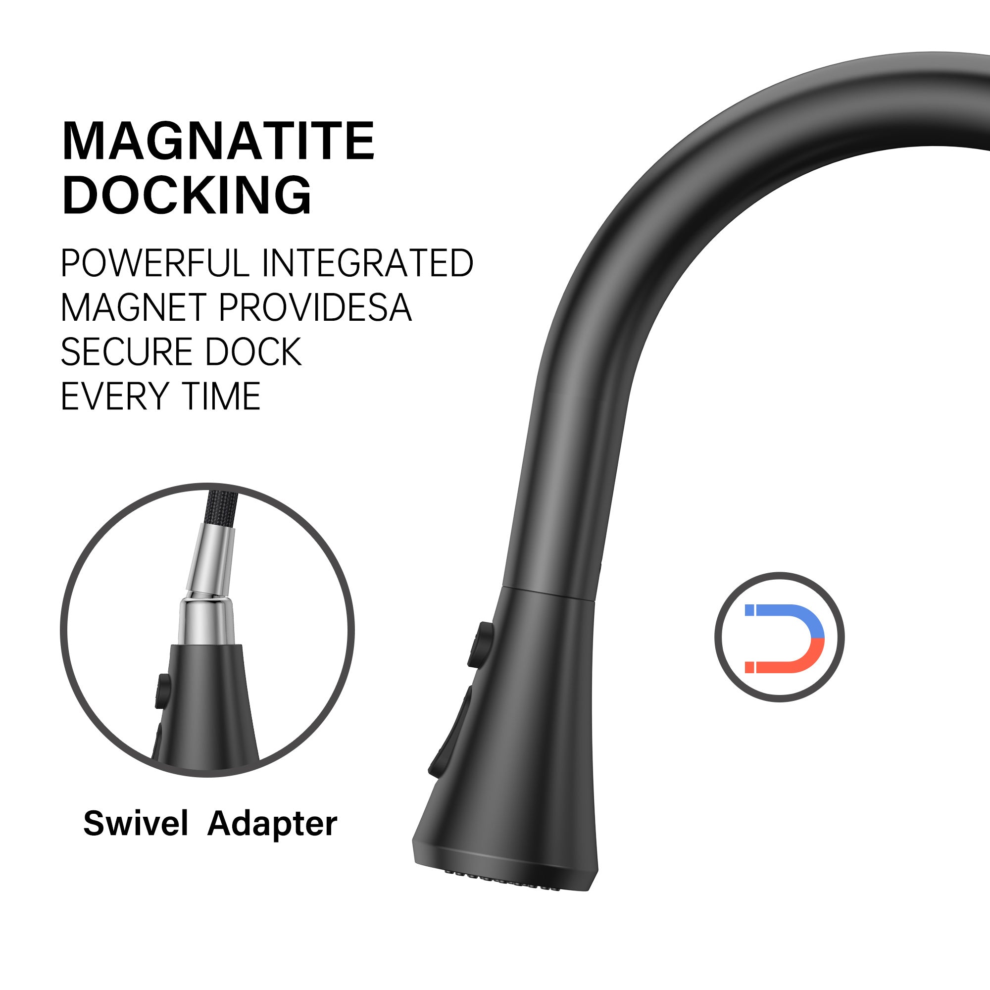 Single Handle Deck Mounted High Arc Pull Down Brass Kitchen Faucet