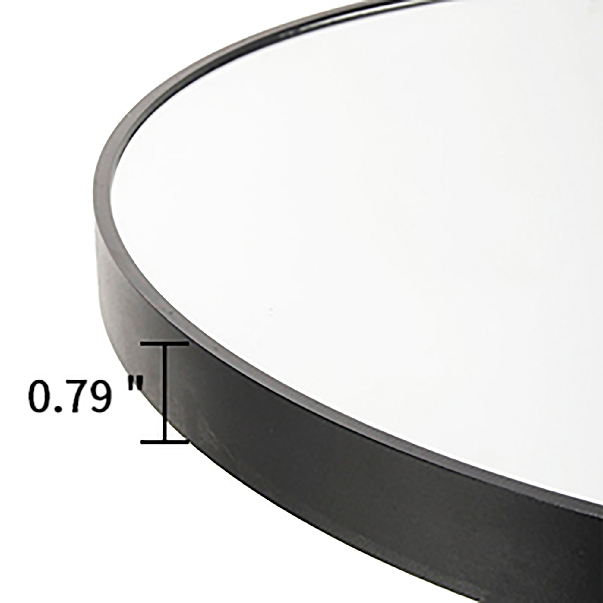 24" x 42" Oval Framed Wall Mounted Bathroom Vanity Mirror with Matte Black Border
