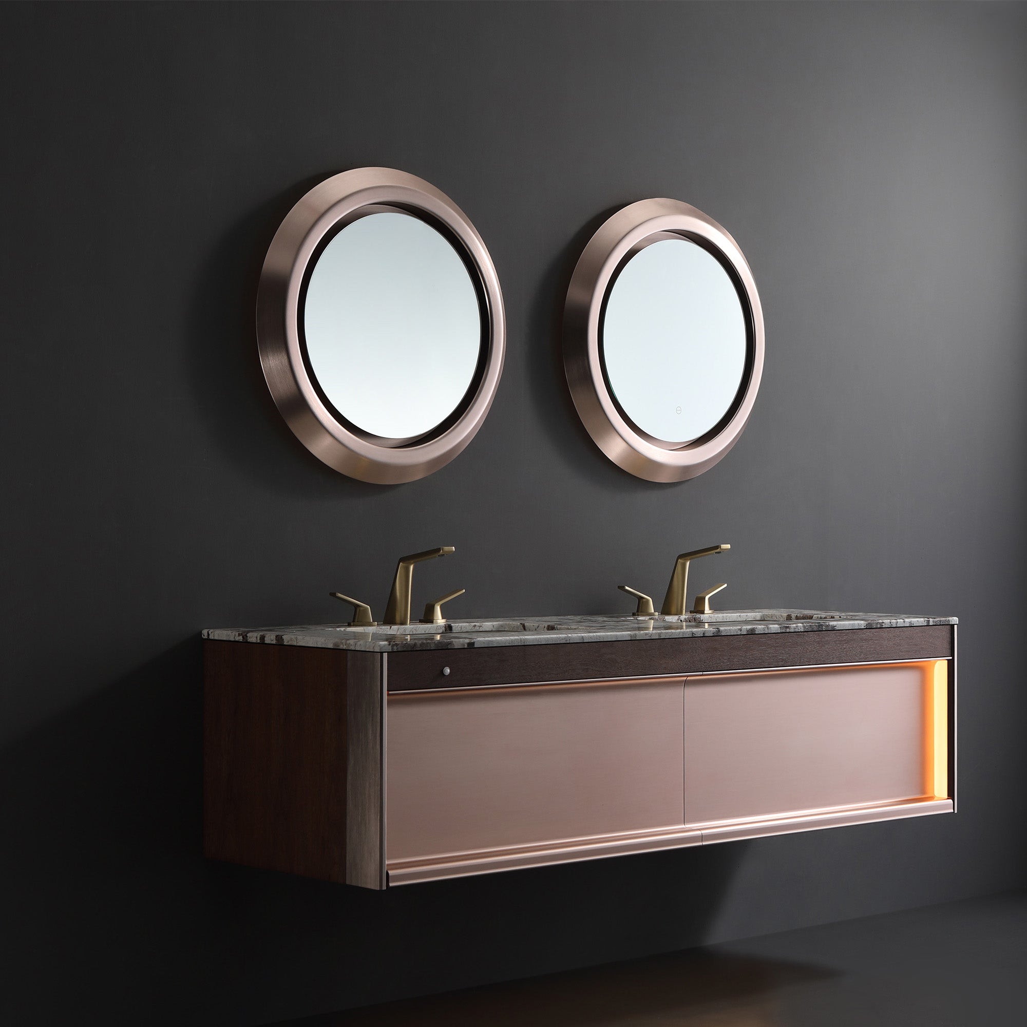 28 inch Round Wall Mounted LED Bathroom Vanity Mirror