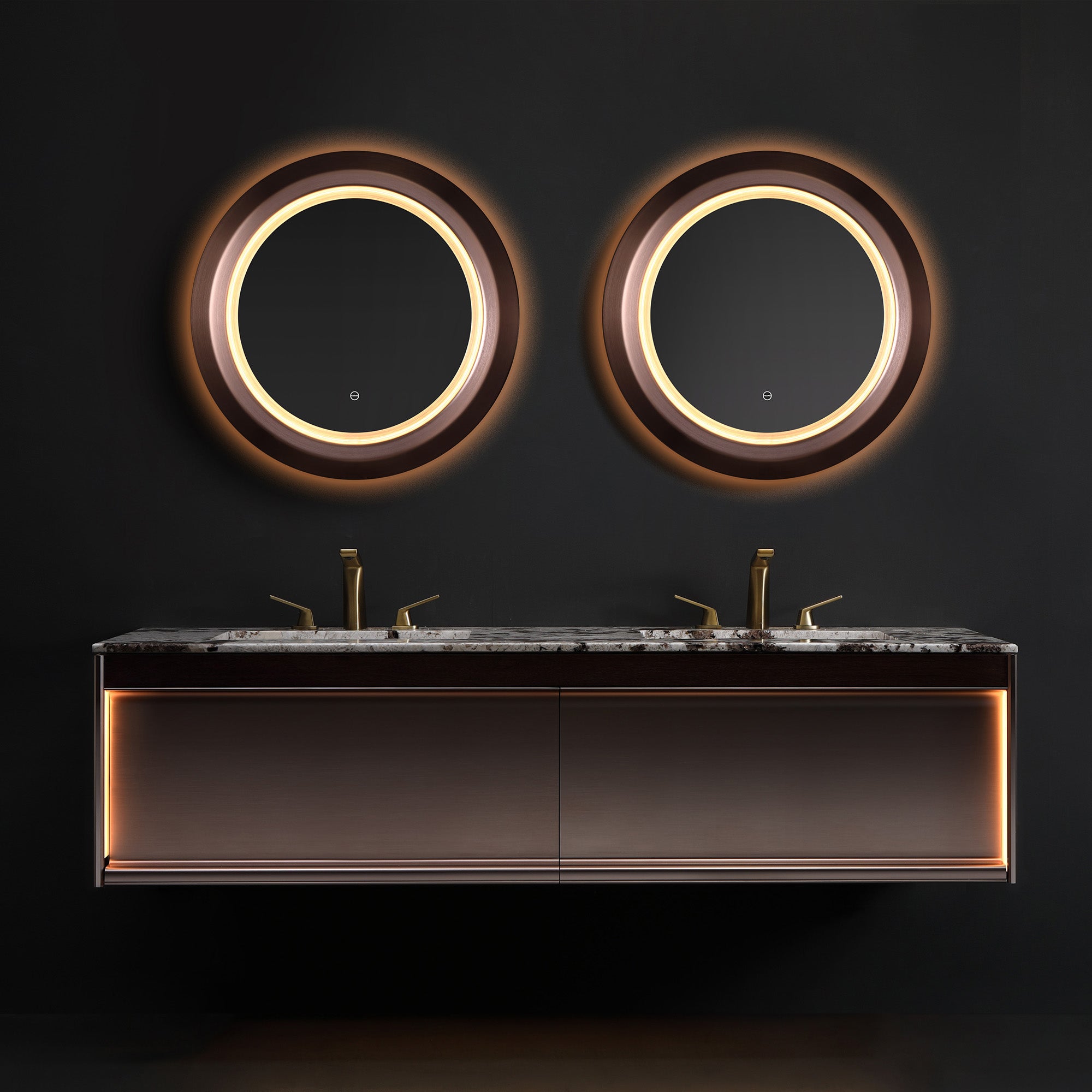 28 inch Round Wall Mounted LED Bathroom Vanity Mirror
