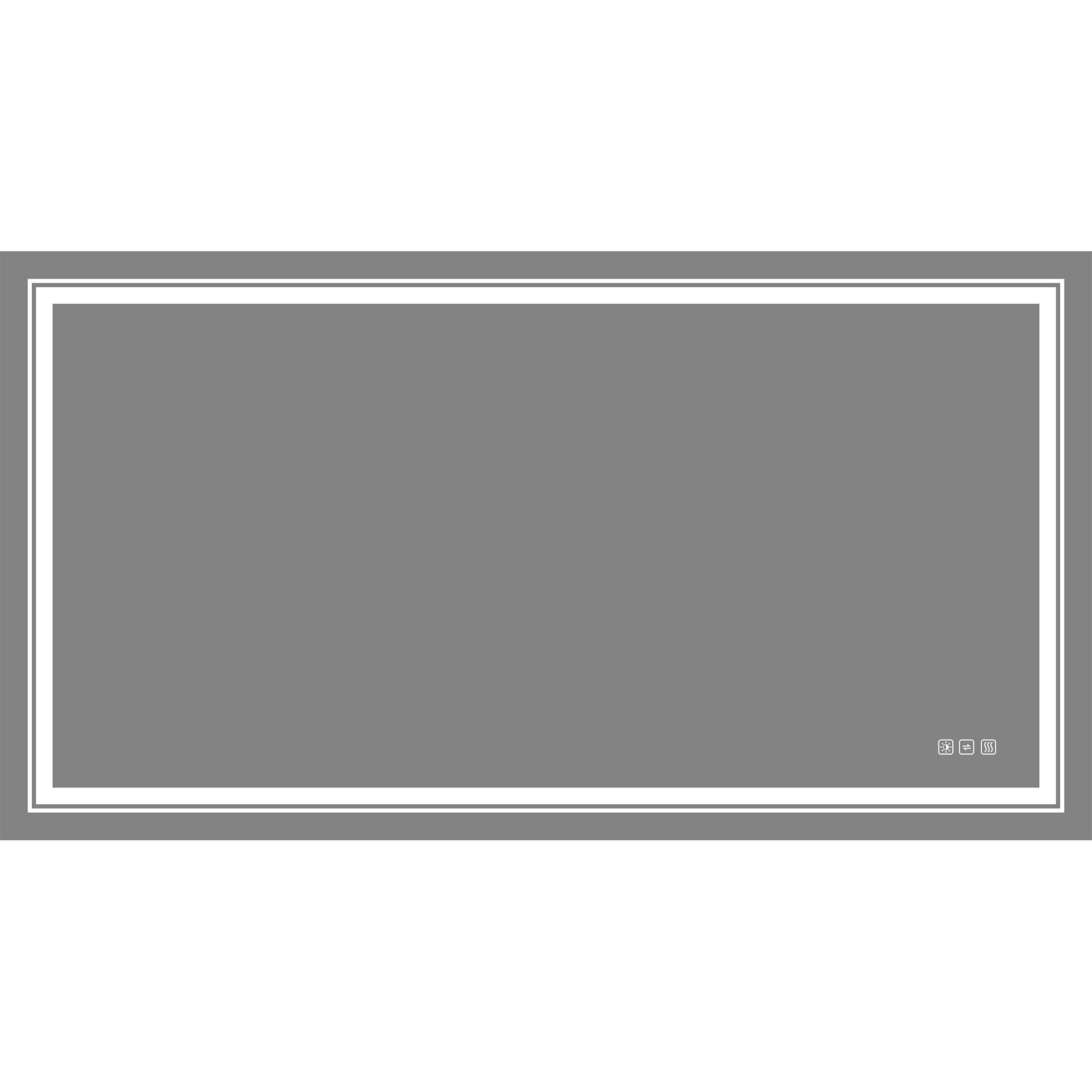 Rectangular Frameless Dimmable Wall Mounted LED Bathroom Mirror