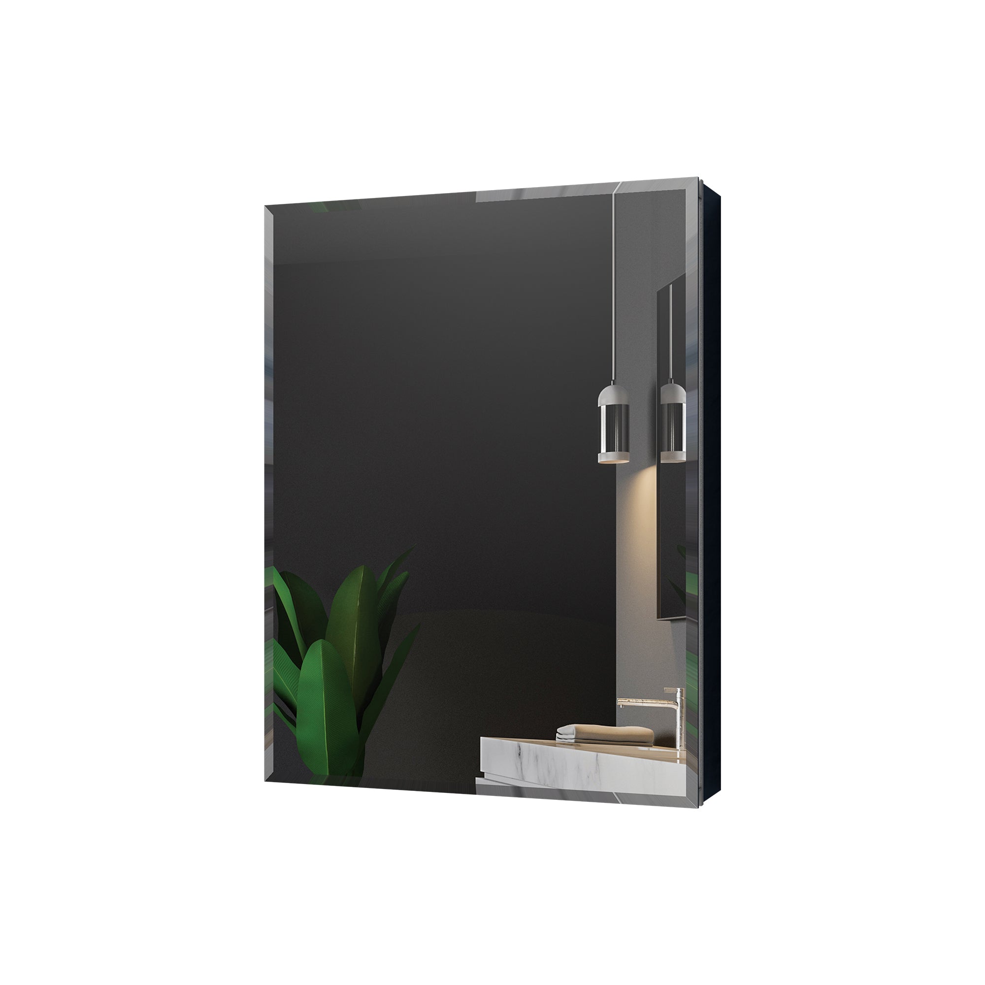 20" x 26" Aluminum Surface Mount Medicine Cabinet with Mirror