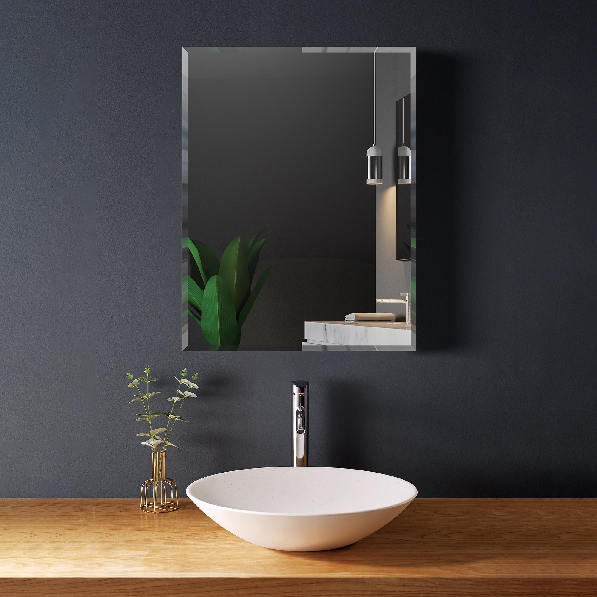 20" x 26" Aluminum Surface Mount Medicine Cabinet with Mirror