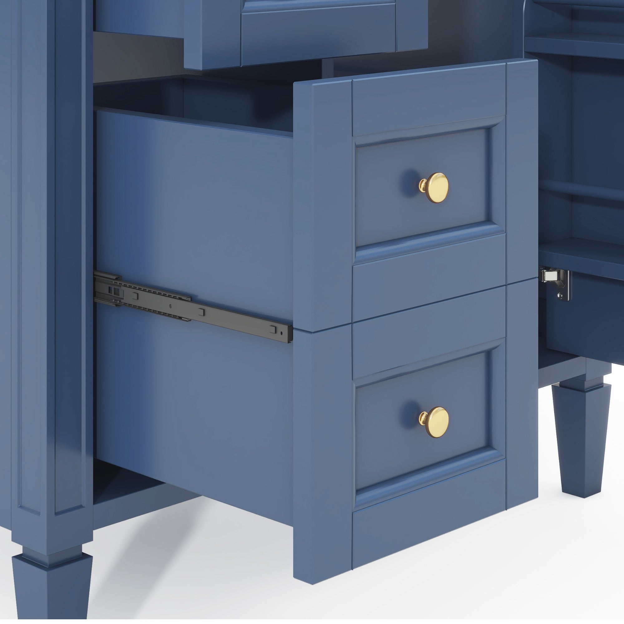30inches Freestanding Bathroom Vanity Set with Integrated Resin Sink and Drawers