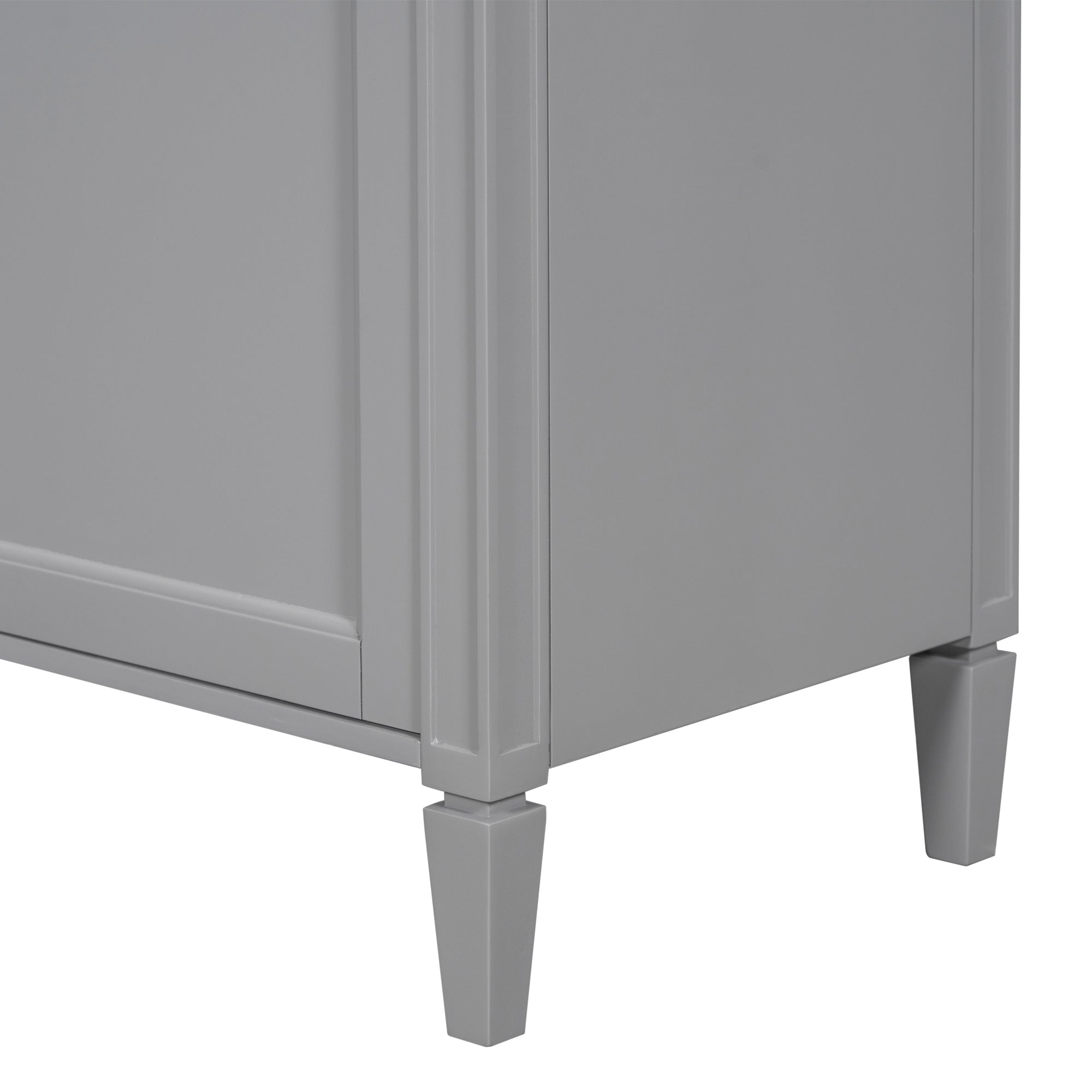 24'' Freestanding Bathroom Vanity Set in Blue with Integrated Resin Sink and Open Shelf