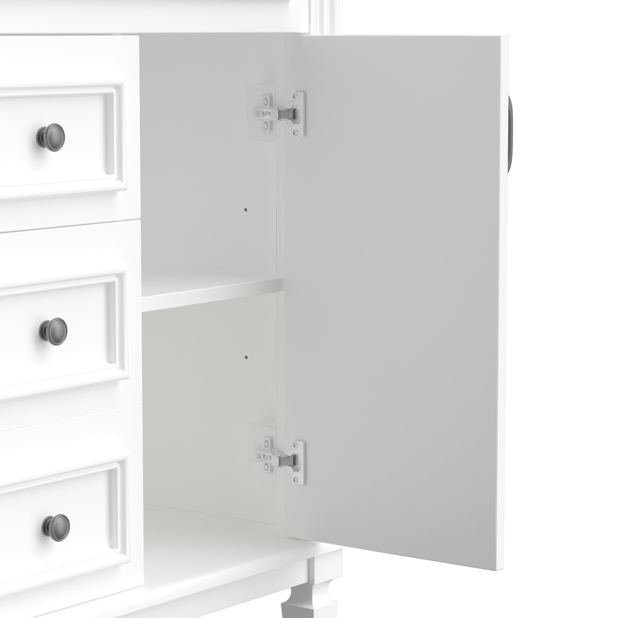 36'' Freestanding Bathroom Vanity Set in Blue with Mirror Cabinet