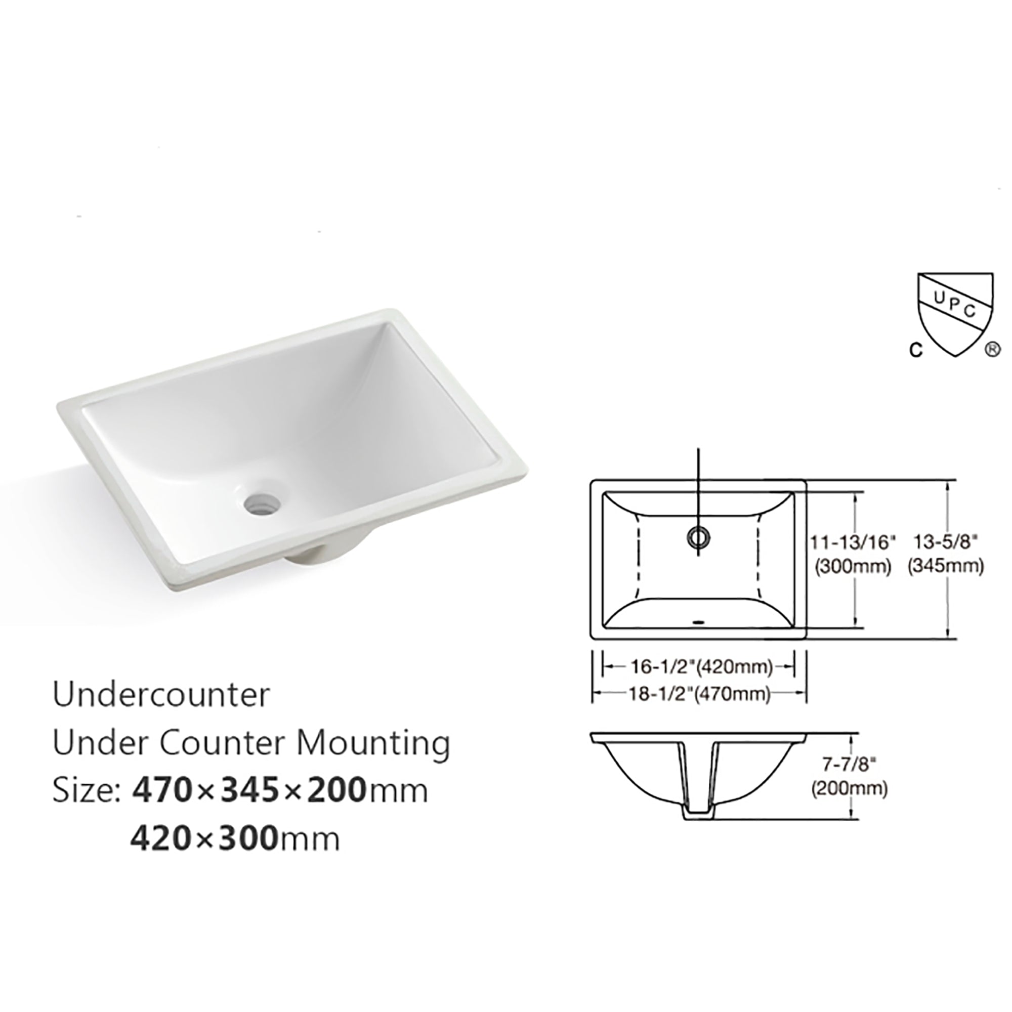 31 in./ 37 in./ 43 in./ 49 in./ Carrara Jade Engineered Stone Bathroom Vanity Top with Ceramic Sink