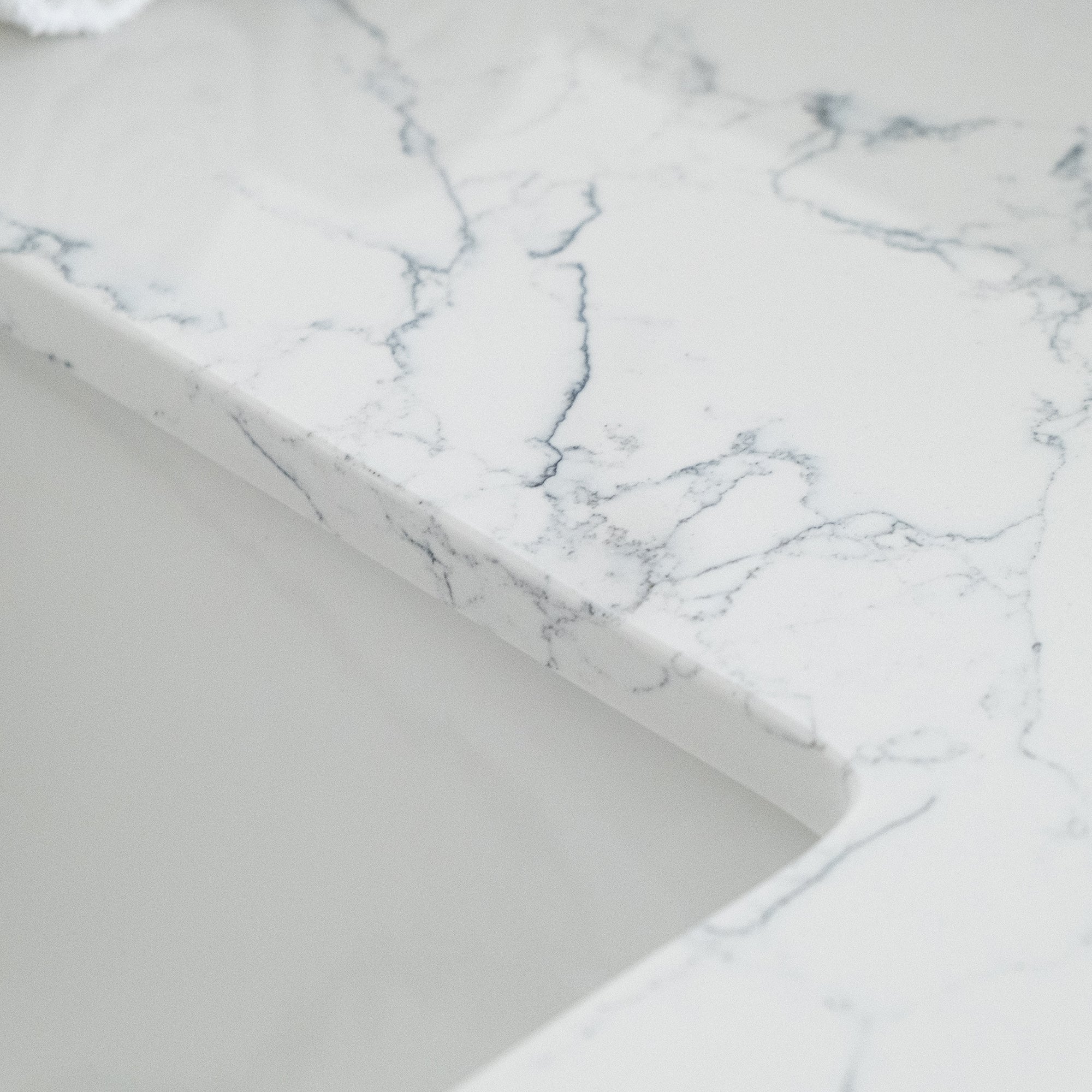 31 in./ 37 in./ 43 in./ 49 in./ Carrara Jade Engineered Stone Bathroom Vanity Top with Ceramic Sink