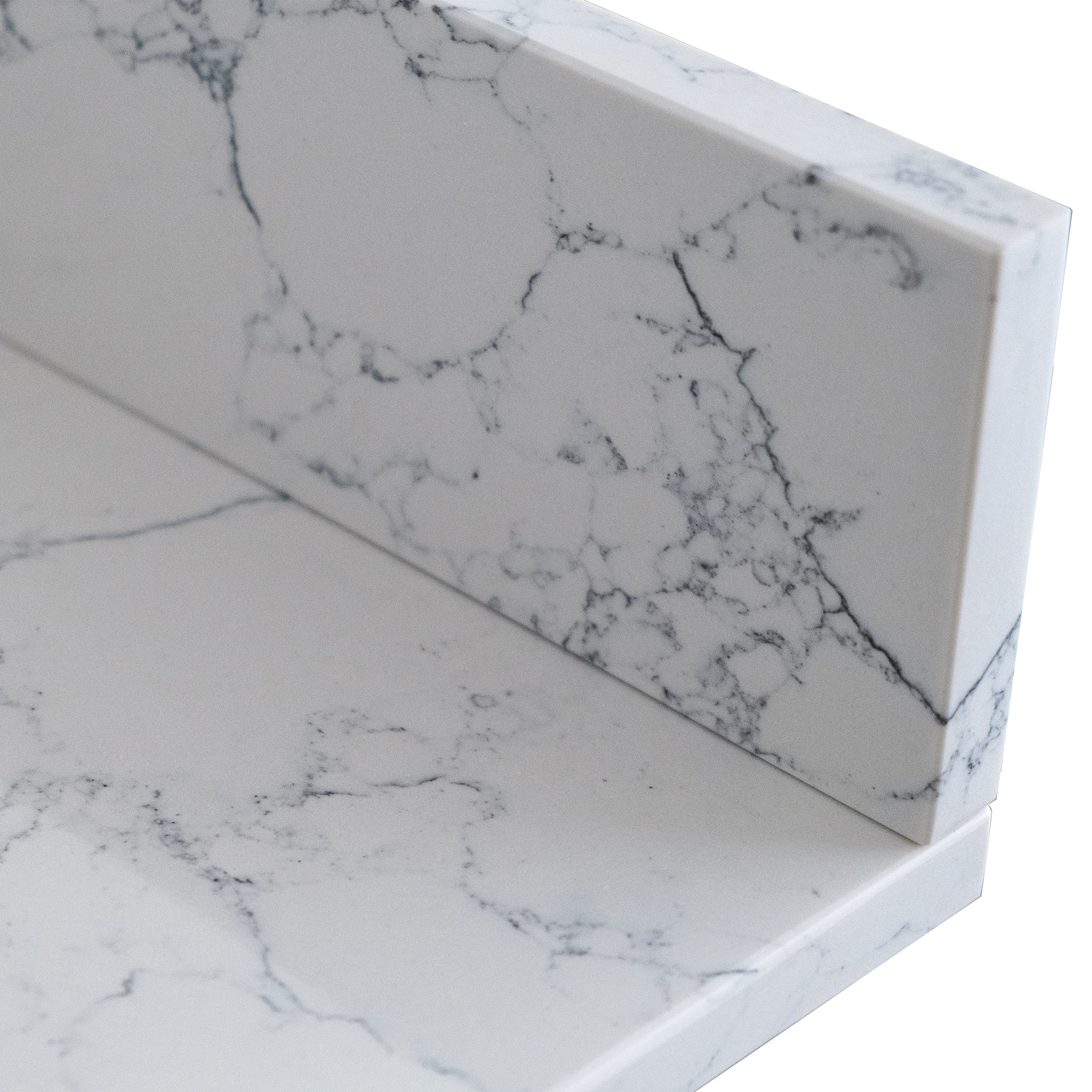 31 in./ 37 in./ 43 in./ 49 in./ Carrara Jade Engineered Stone Bathroom Vanity Top with Ceramic Sink