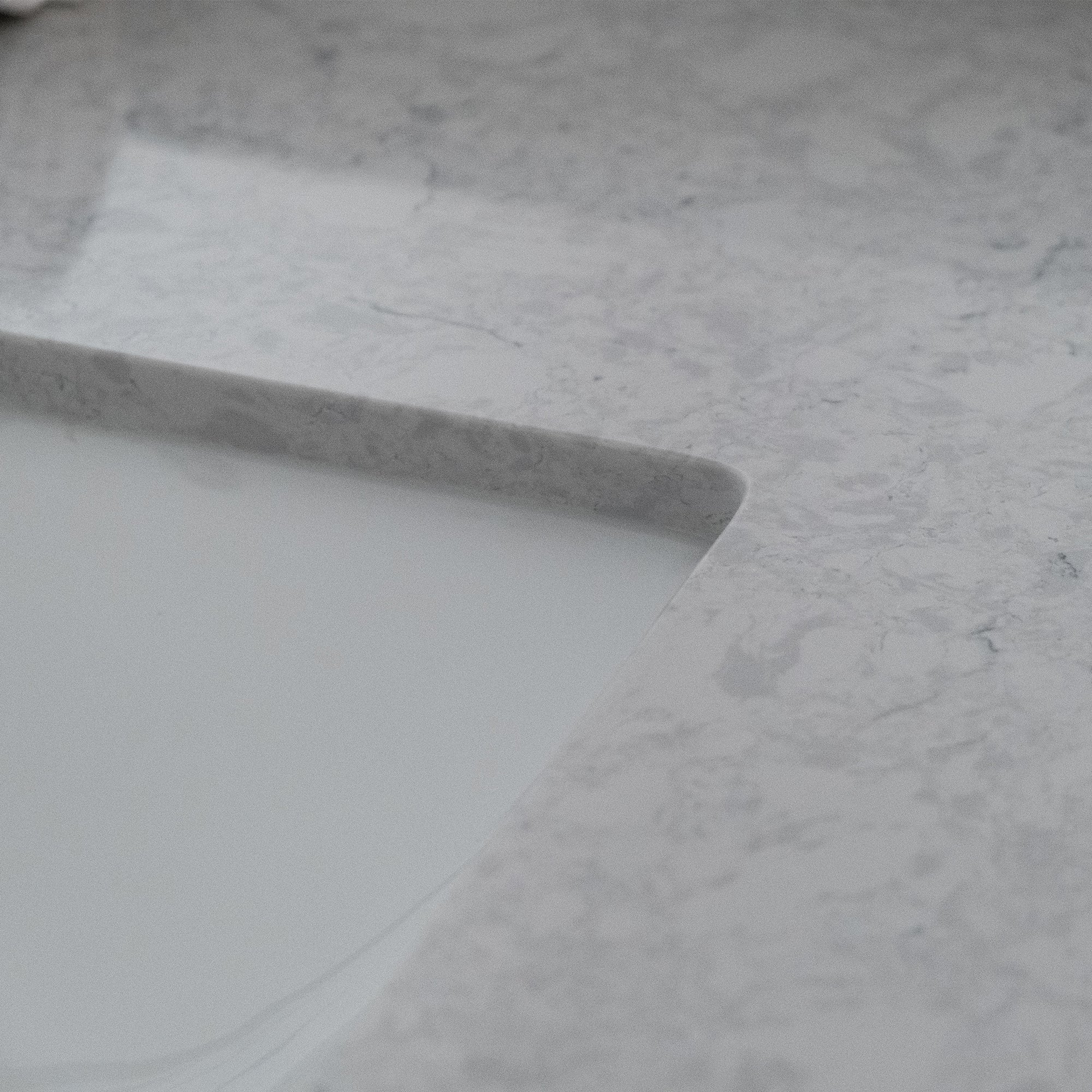 31 in./ 37 in./ 43 in. Calacatta Gray Engineered Stone Bathroom Vanity Top with Ceramic Sink