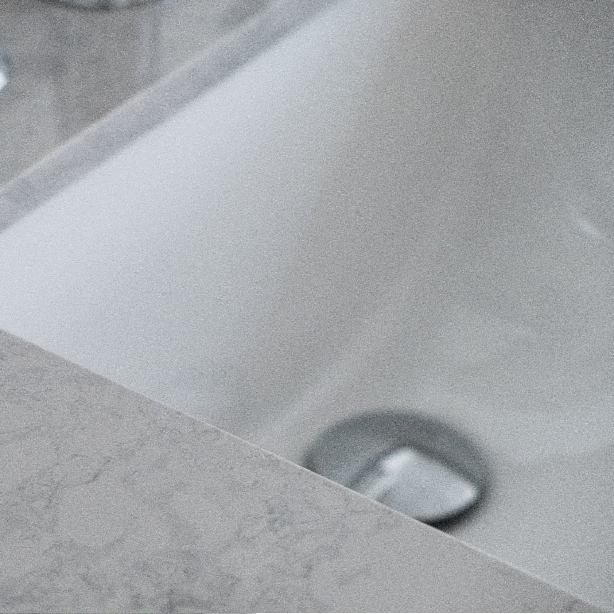 31 in./ 37 in./ 43 in. Calacatta Gray Engineered Stone Bathroom Vanity Top with Ceramic Sink