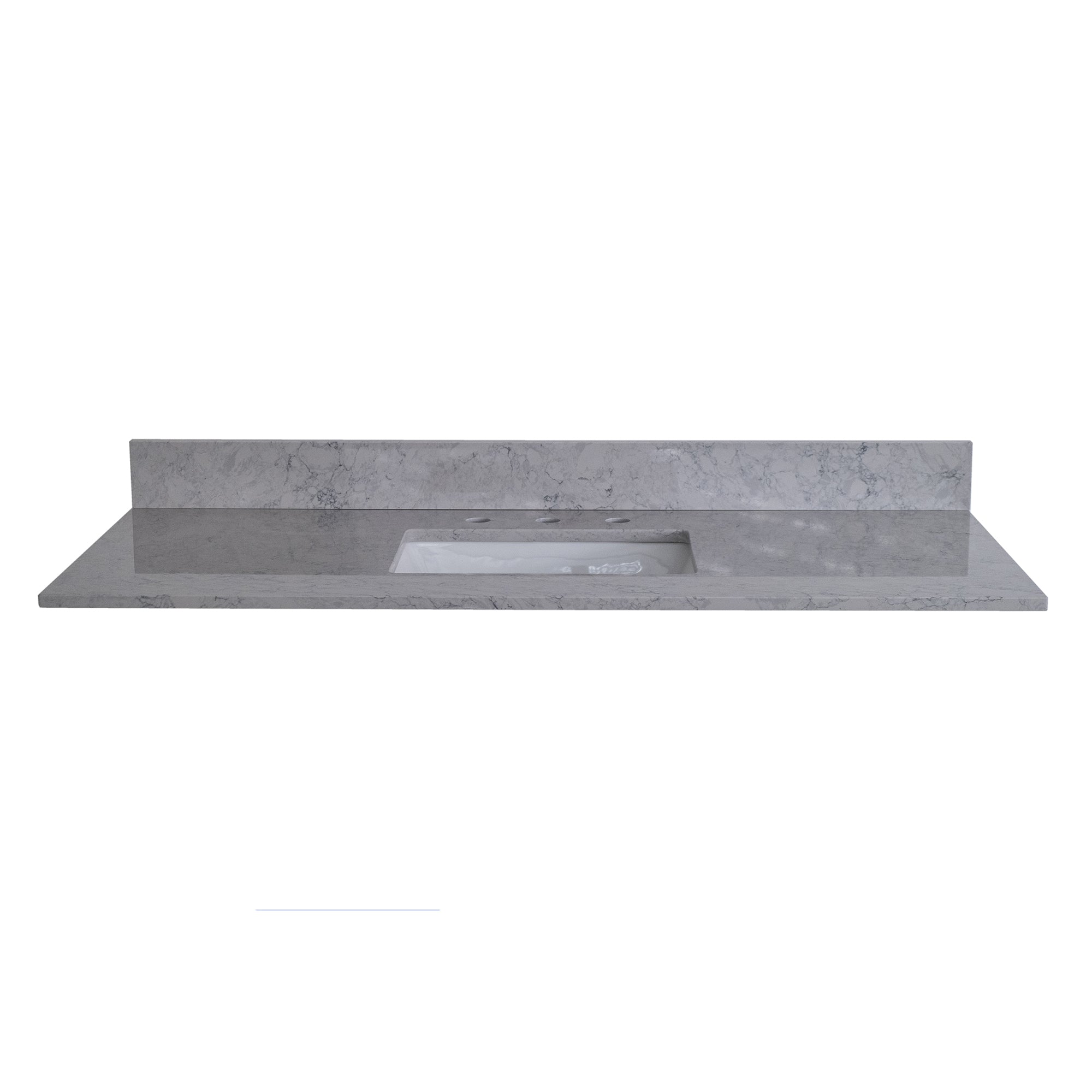 31 in./ 37 in./ 43 in. Calacatta Gray Engineered Stone Bathroom Vanity Top with Ceramic Sink