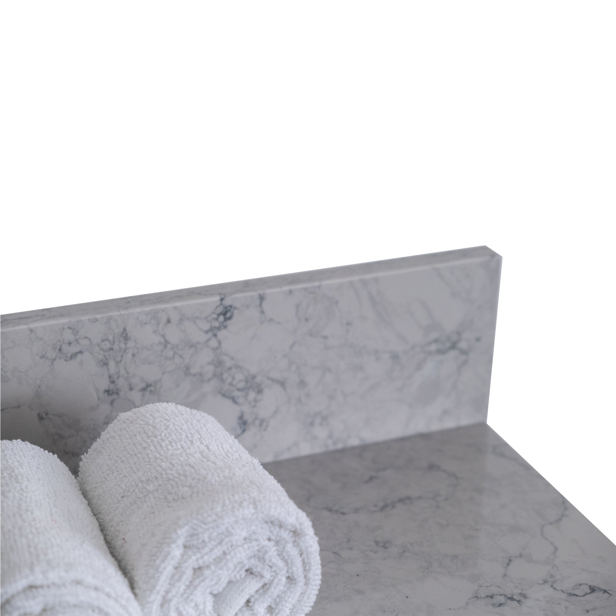 31 in./ 37 in./ 43 in. Calacatta Gray Engineered Stone Bathroom Vanity Top with Ceramic Sink