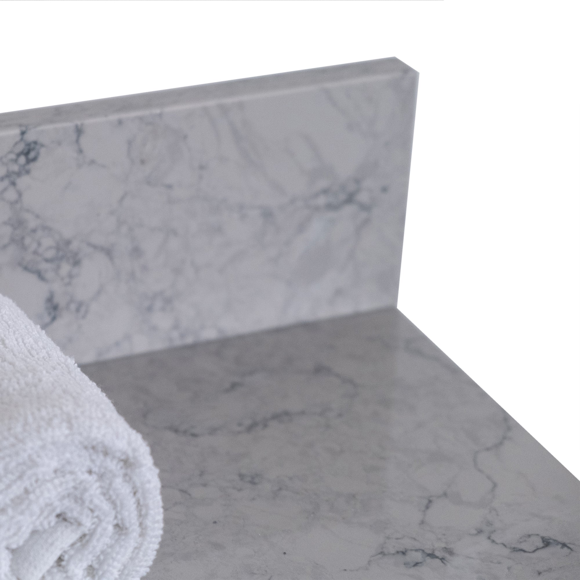 31 in./ 37 in./ 43 in. Calacatta Gray Engineered Stone Bathroom Vanity Top with Ceramic Sink