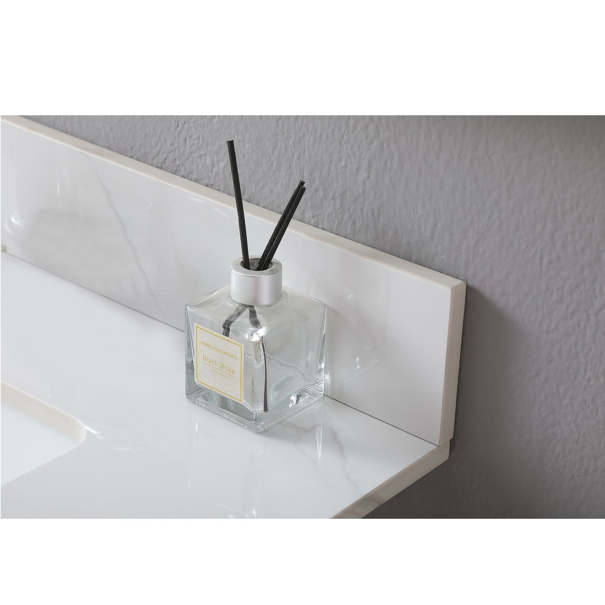 31 in./ 37 in./ 43 in. Carrara Gold Engineered Stone Bathroom Vanity Top with Ceramic Sink