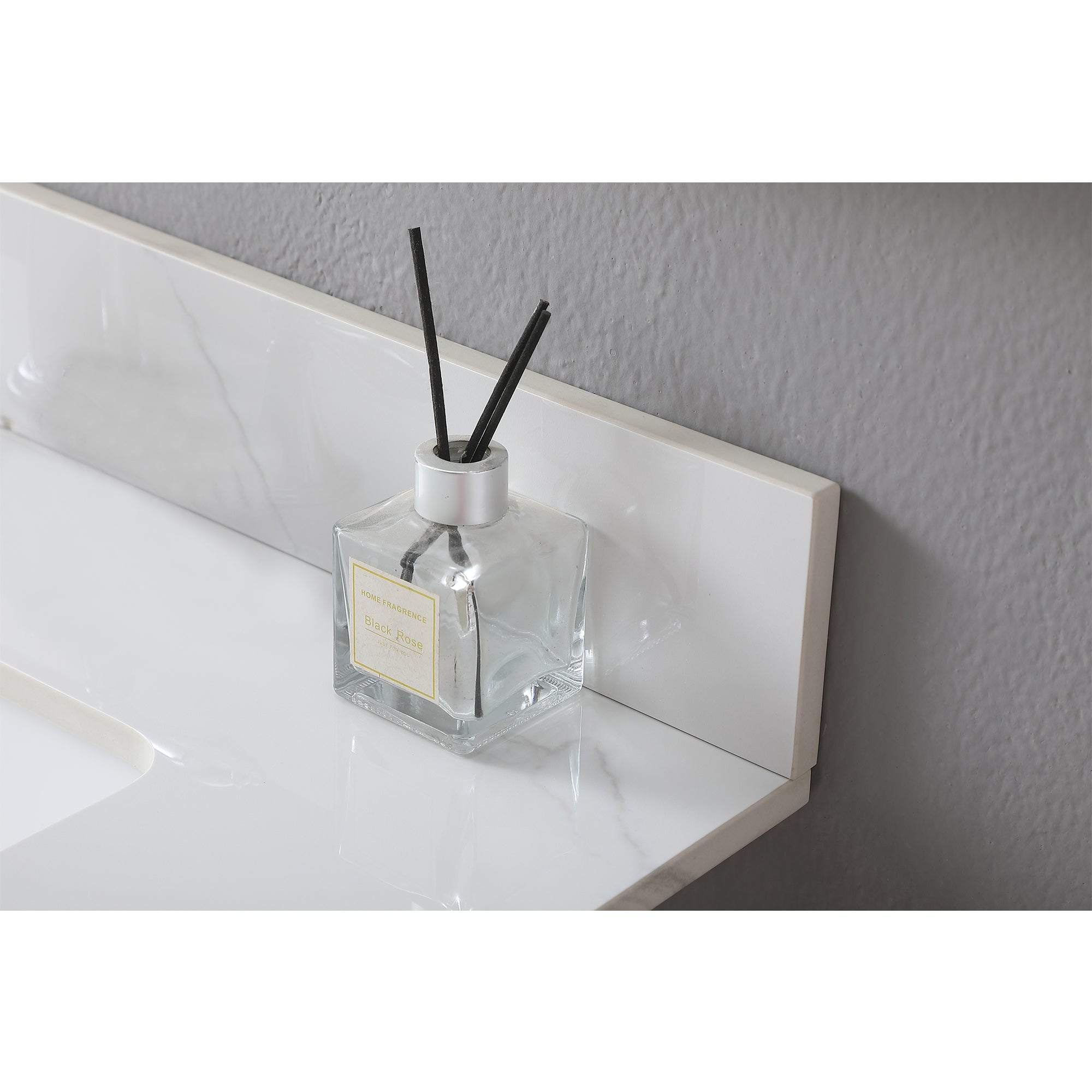 31 in./ 37 in./ 43 in. Carrara Gold Engineered Stone Bathroom Vanity Top with Ceramic Sink
