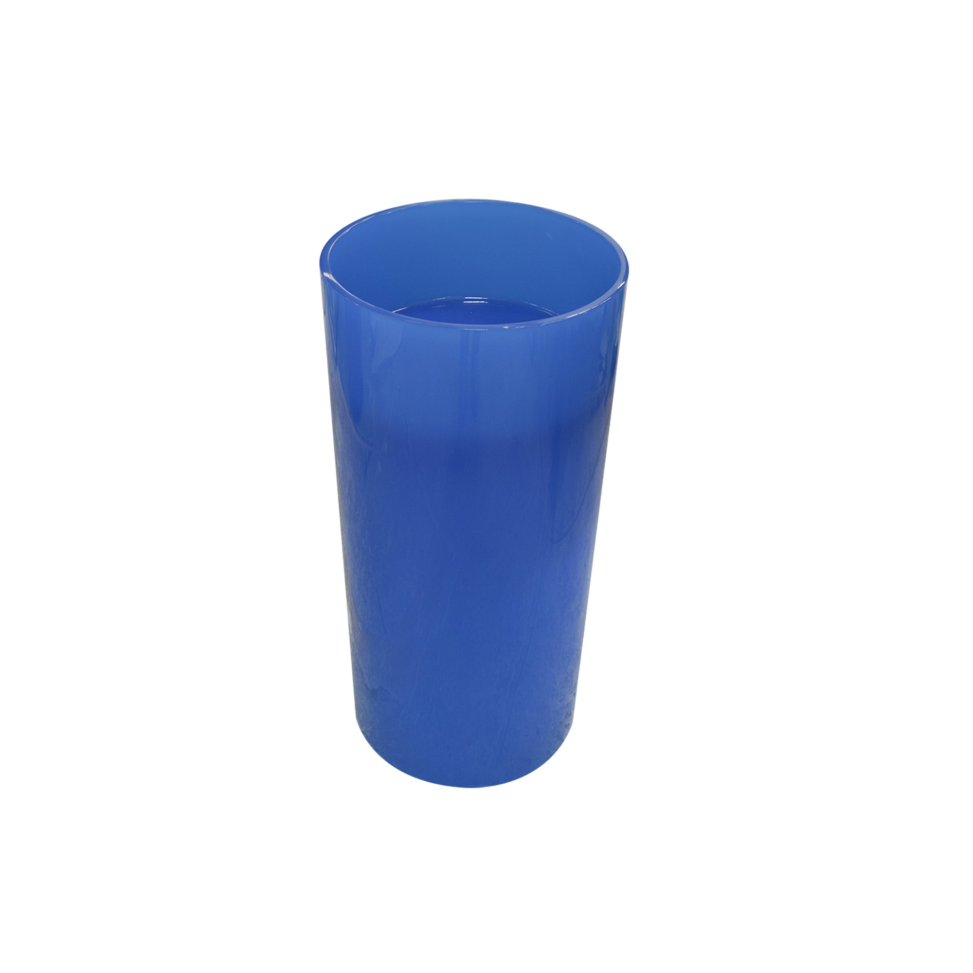 Round Transparent Floor Standing Bathroom Sink in Blue
