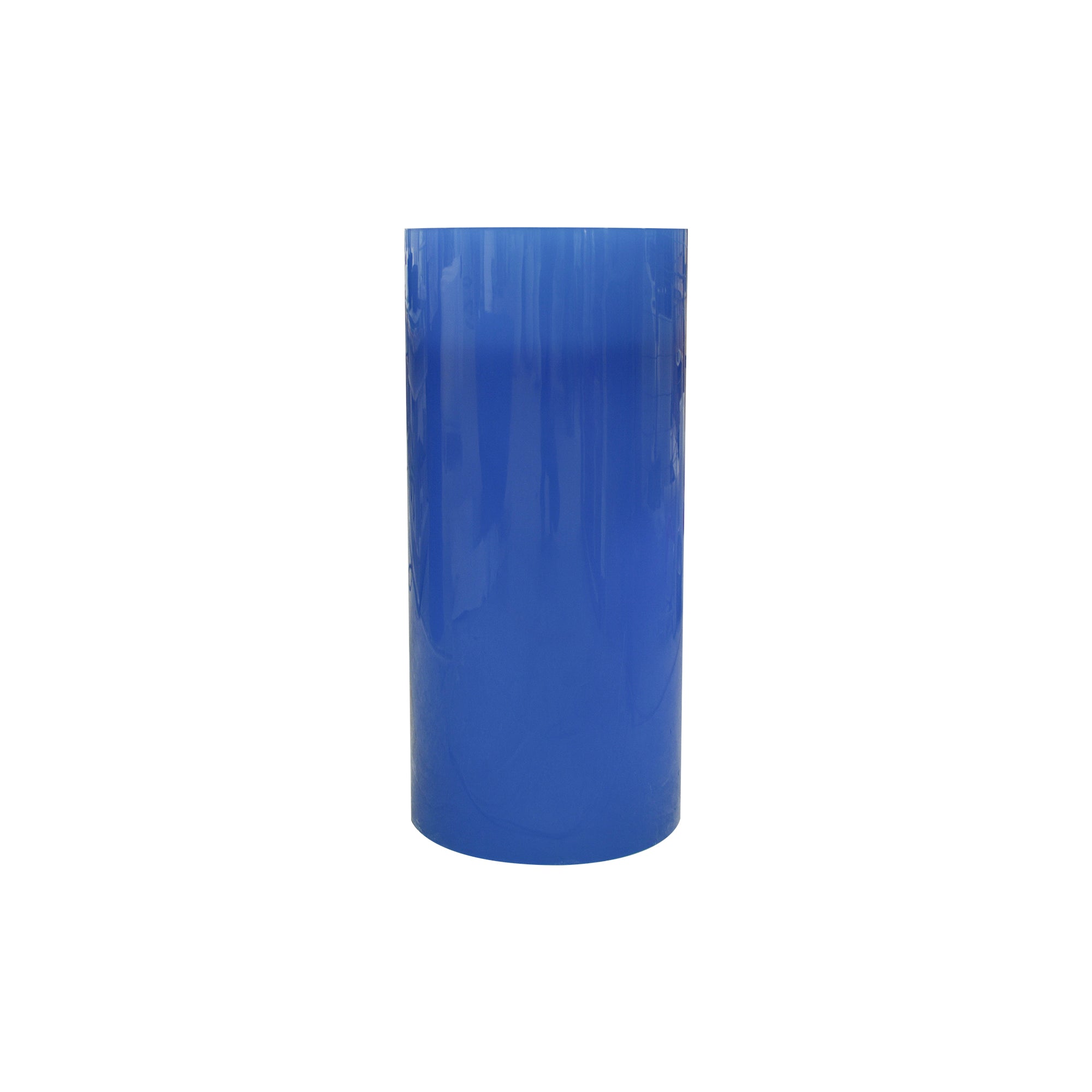 Round Transparent Floor Standing Bathroom Sink in Blue