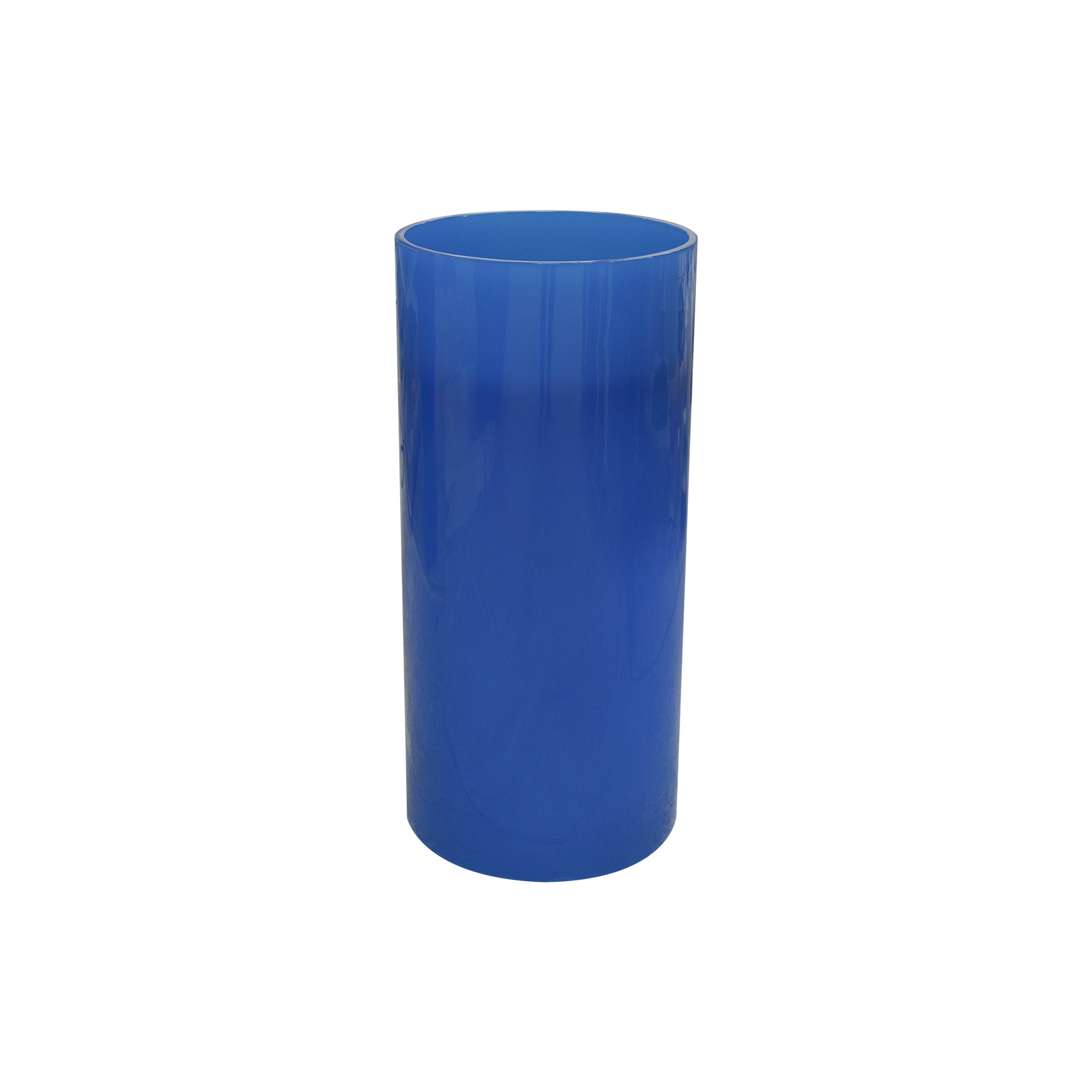Round Transparent Floor Standing Bathroom Sink in Blue